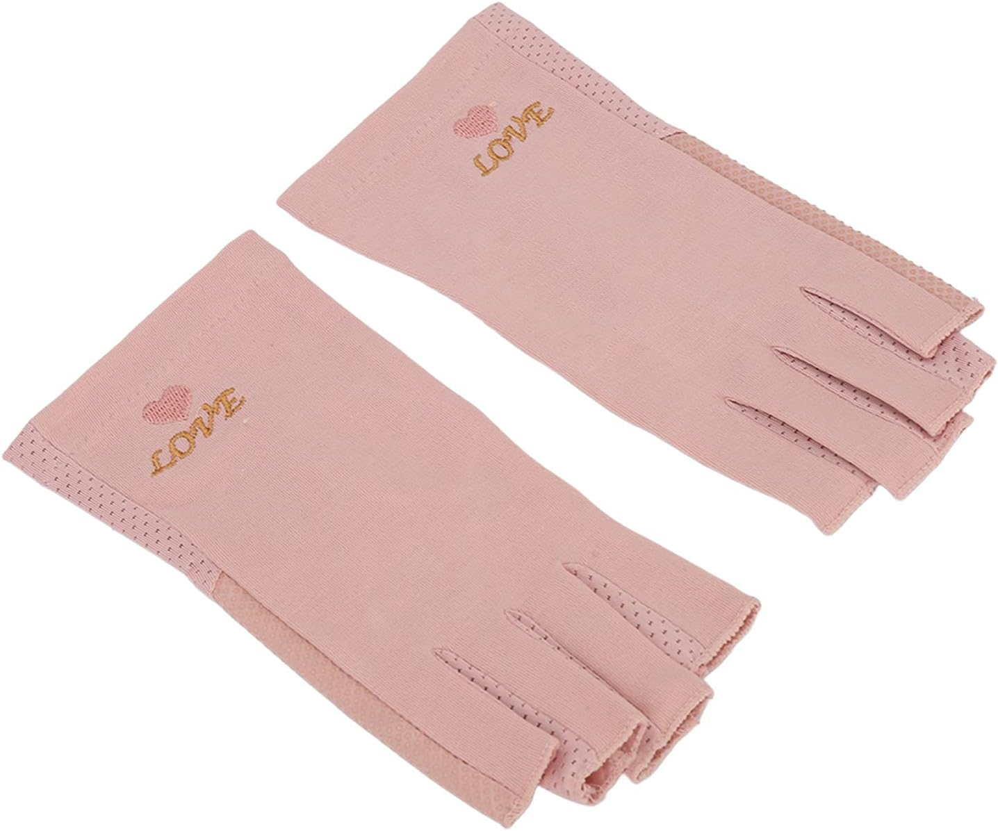 OEBUAFI Manicure Protective Cover, for UV Nail Lamp with Fine Stitching for Home Salon, Elastic and Breathable Cotton Fingerless, Suitable for Most Girls (Pale Pinkish Grey) - Light Yellow image number 3