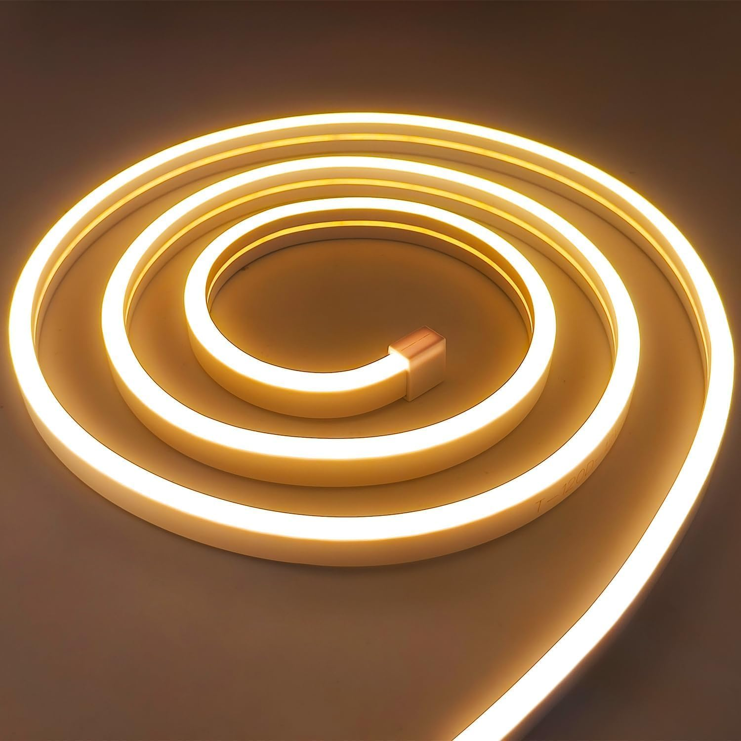 Dimmable Warm White LED Neon Strip Light 2M USB Powered Waterproof Flexible Silicone Rope Light Touch Dimmer Control for Bedroom & Home Indoor Decor image number 1