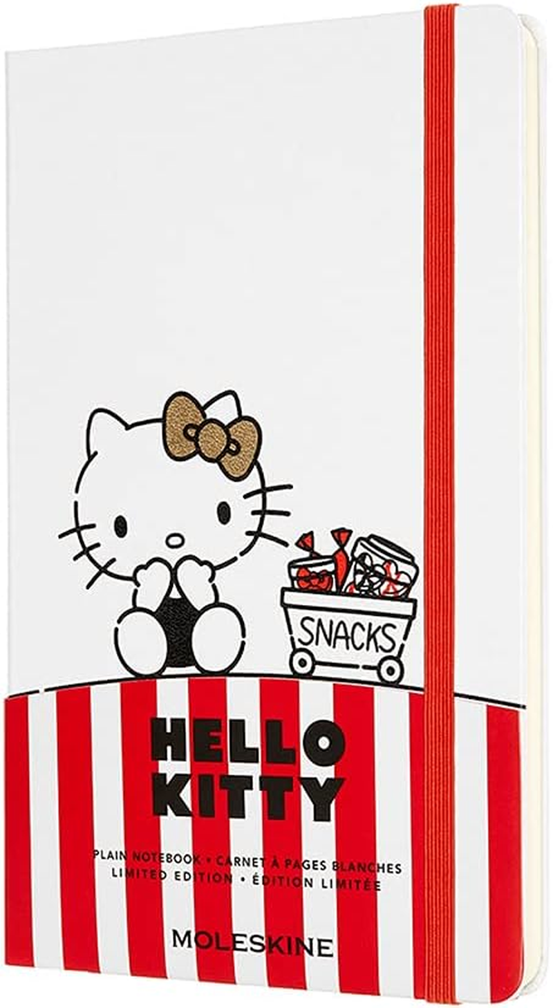 Moleskine Limited Edition Hello Kitty Plain Notebook, Large, White