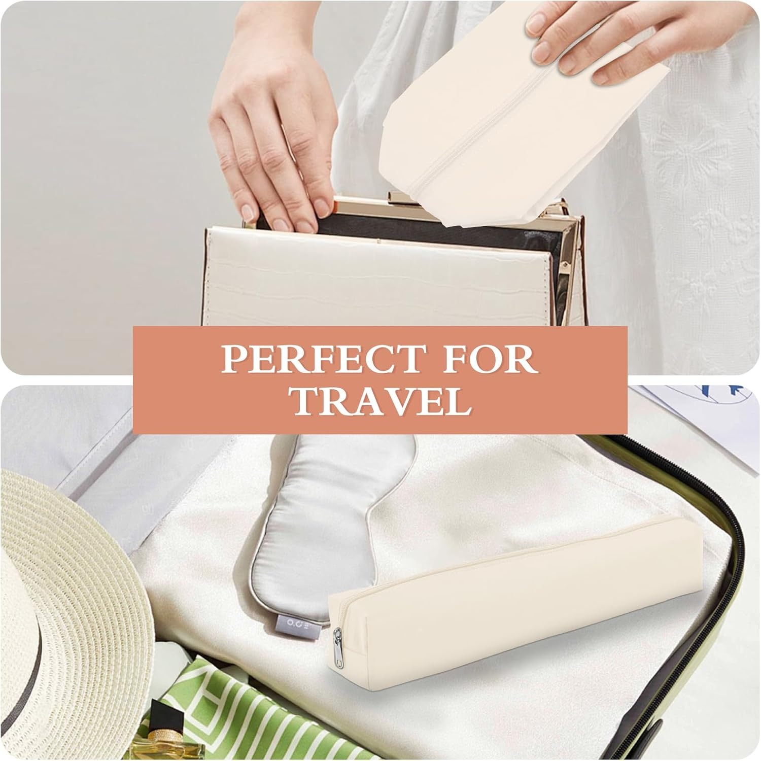 Suafrnut Professional Hot Hair Tools Organizer Bag Portable Travel Heat Resistant Storage Case Pouch for Curling Irons, Flat Irons, Hair Straightener and Styling Tools(17.7" X 3.2"X 3.2")