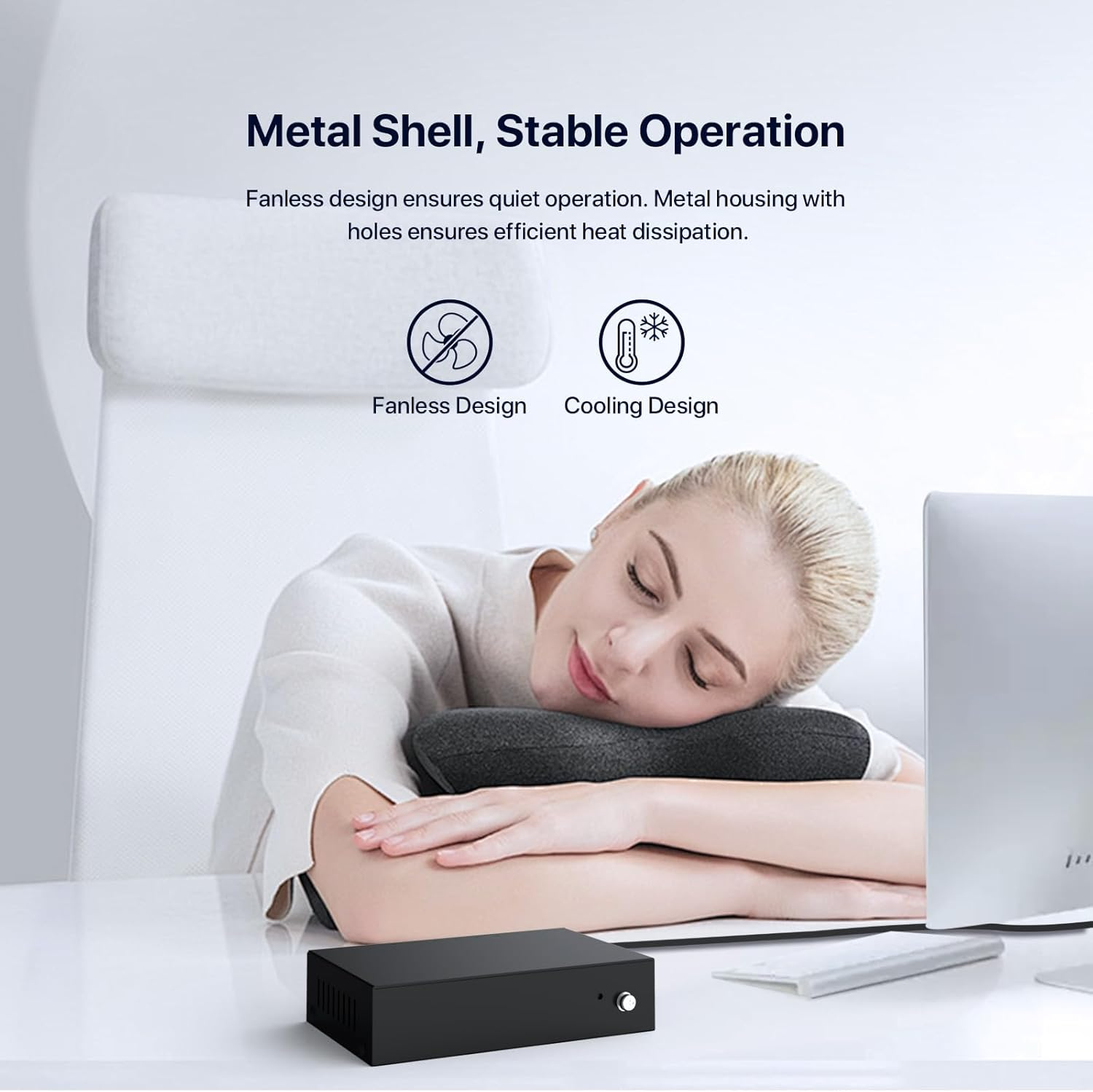 Tenda 5 Port Gigabit Ethernet Switch, Desktop Ethernet Splitter, Unmanaged Network Switch Hub, Plug & Play, Wall-Mount, Fanless Quiet, Metal Design, Traffic Optimization (TEG1005M) image number 3