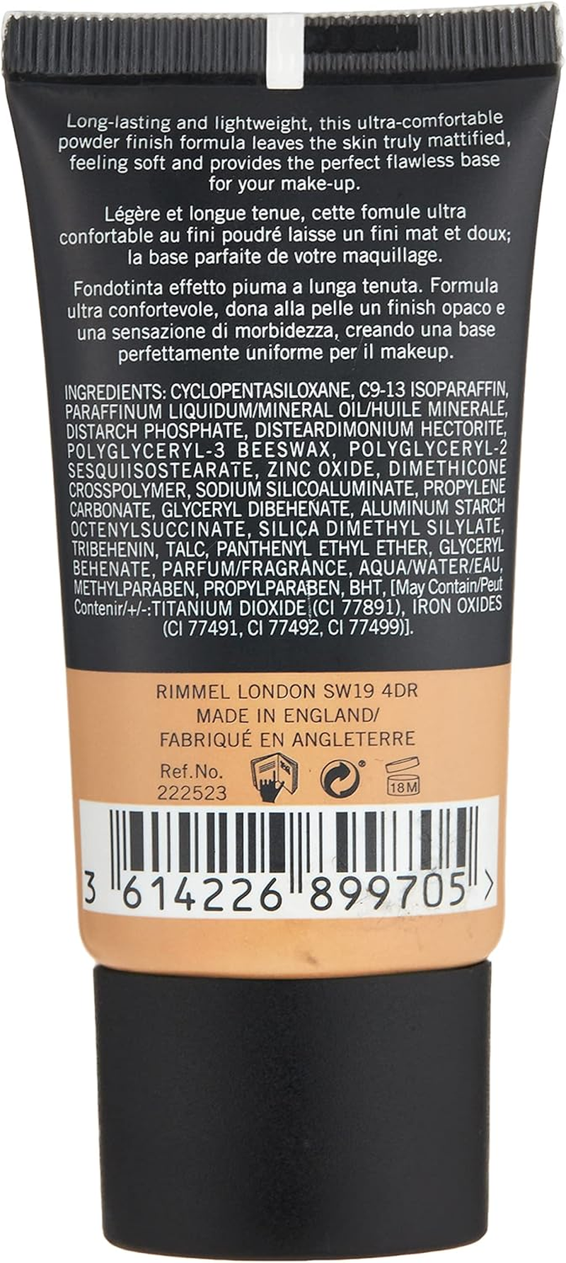 Rimmel London Lasting Matte Foundation, 305 Buff - Buff image number 3