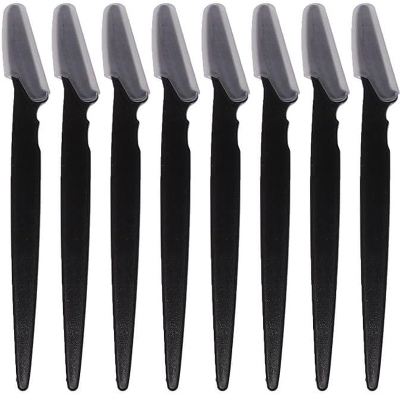 12-Piece Dermaplaning Tool - Facial Razors for Women and Men, Ideal for Facial Hair Removal, Eyebrow Trimming, and Skin Care - Black image number 6