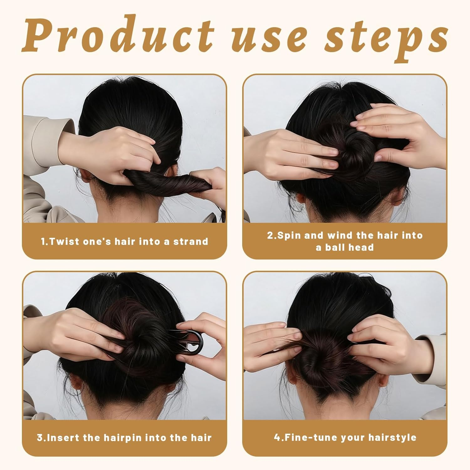 Xanthelle Hairpin, 6 Pieces French Hairpin and French Pin as Bobby Pins with Hairpin and French Hair Clip for Elegant Updos image number 5