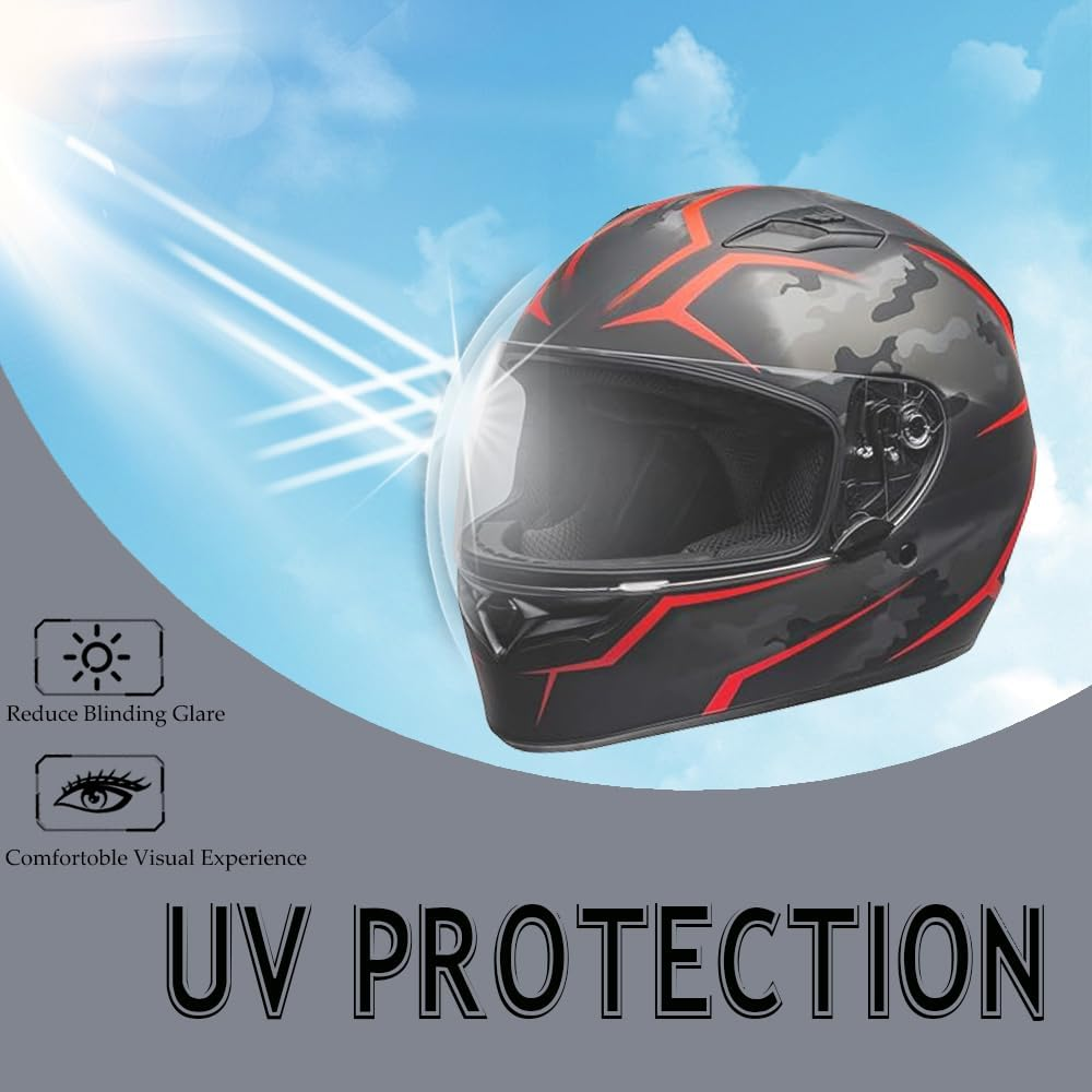 Helmet Faceshield for Bell Star/Vortex/Rs-1/Rs-2/Revolver/Qualifier Dlx,Click Release Shield Uv Protection Helmet Visor image number 5