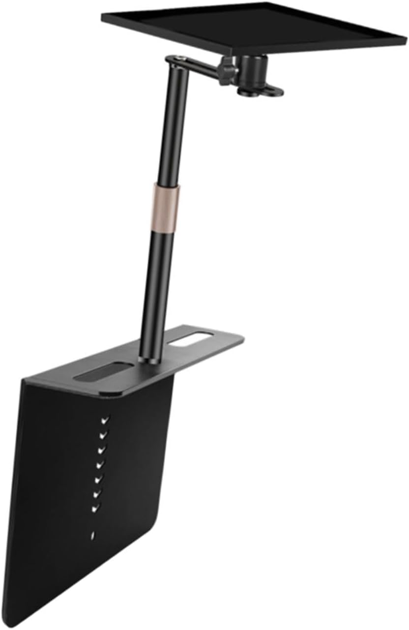 ZGUZMCMK Projector Stand Bed Sofa Projector Stand Easy Installation Black Projector Bracket Holder Adjustable Height for Stage Home, Small Tripod Head