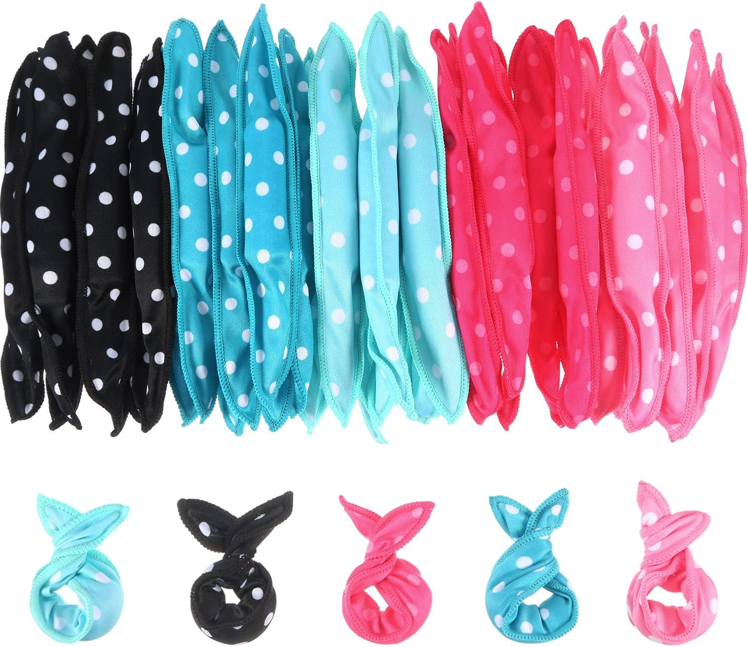 40 Pieces Hair Rollers DIY Hair Styling Rollers Tools Soft Sleep Foam Pillow Hair Curler Rollers Sponge (Color Set 1)