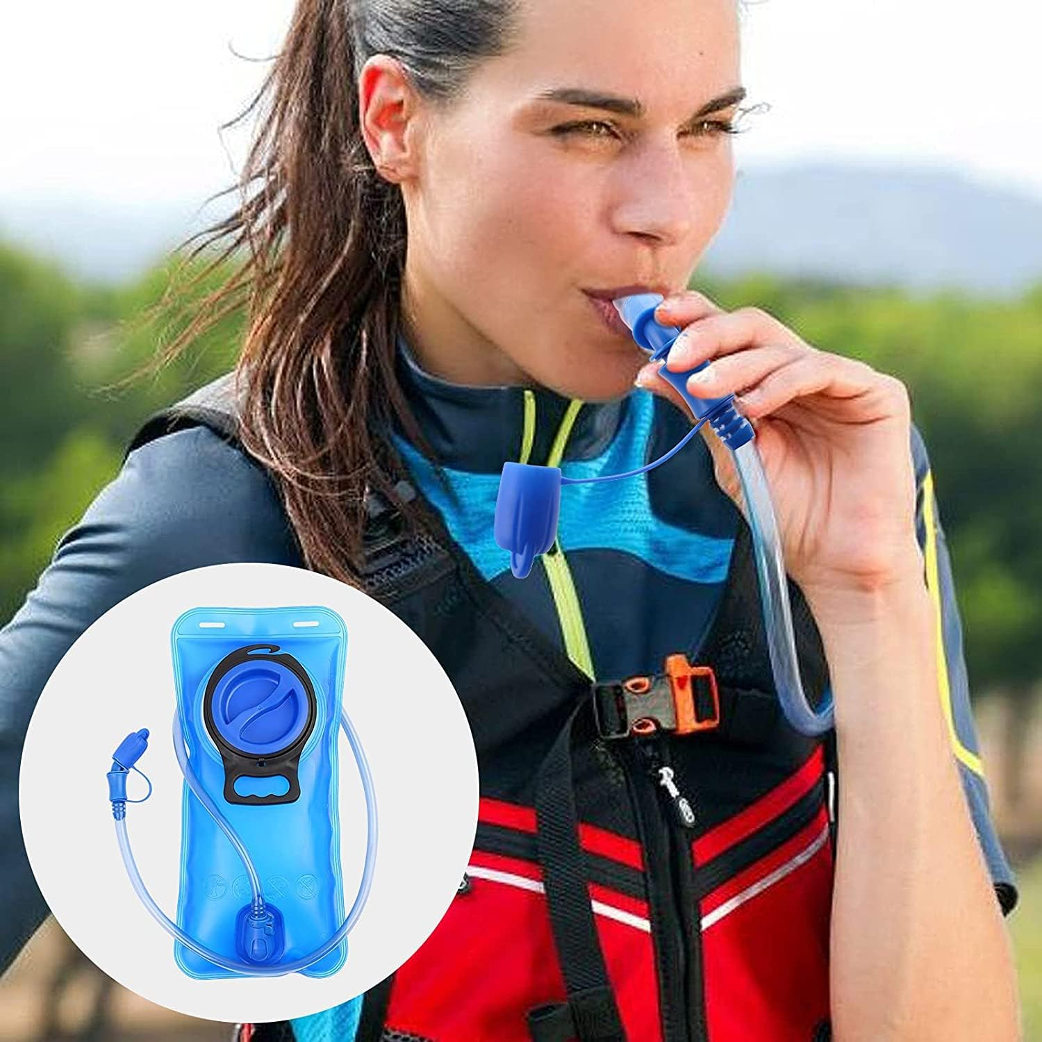 Hydration Bladder, 3 L 2 L 1.5 L Water Bladder BPA Free, Leak Proof Water Reservoir for Hiking, Camping, Backpacking and Biking image number 1