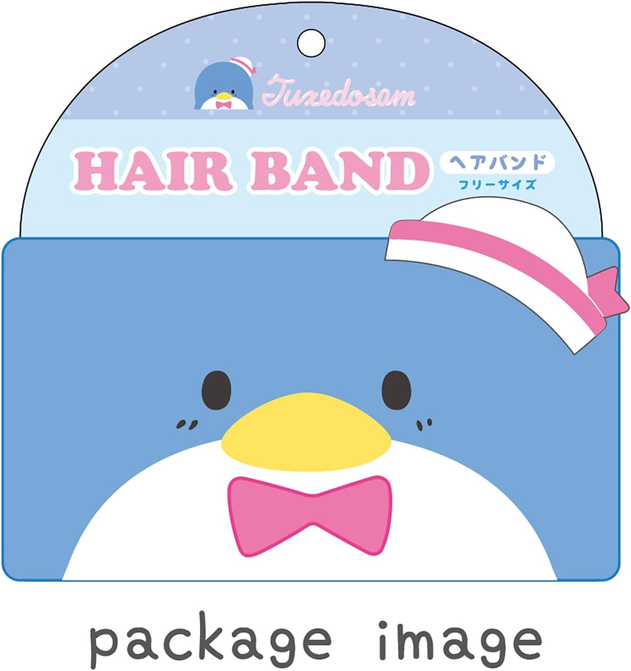 Tees Factory SR-5537593TS Sanrio Hairband, Tuxedo Sam, W 9.3 X H 3.5 Inches (23.5 X 9 Cm) image number 3
