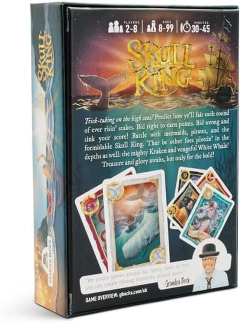 Grandpa Beck'S Games Skull King - the Ultimate Pirate Trick Taking Game | from the Creators of Cover Your Assets | 2-8 Players, Ages 8+