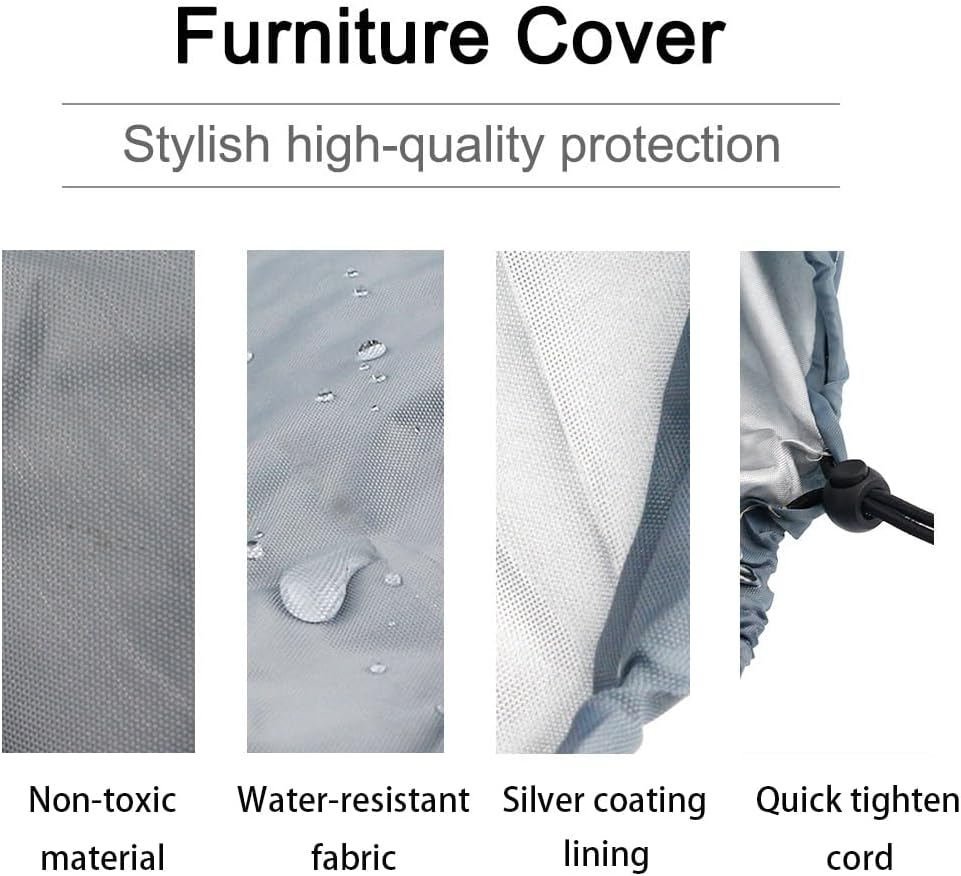 Tophomer Rabbit Hutch Cover Universal 48" Durable 210D Oxford Cloth Outdoor Rabbit Hutches Cover Windproof Waterproof Thermal Cage Cover Green - Grey image number 3