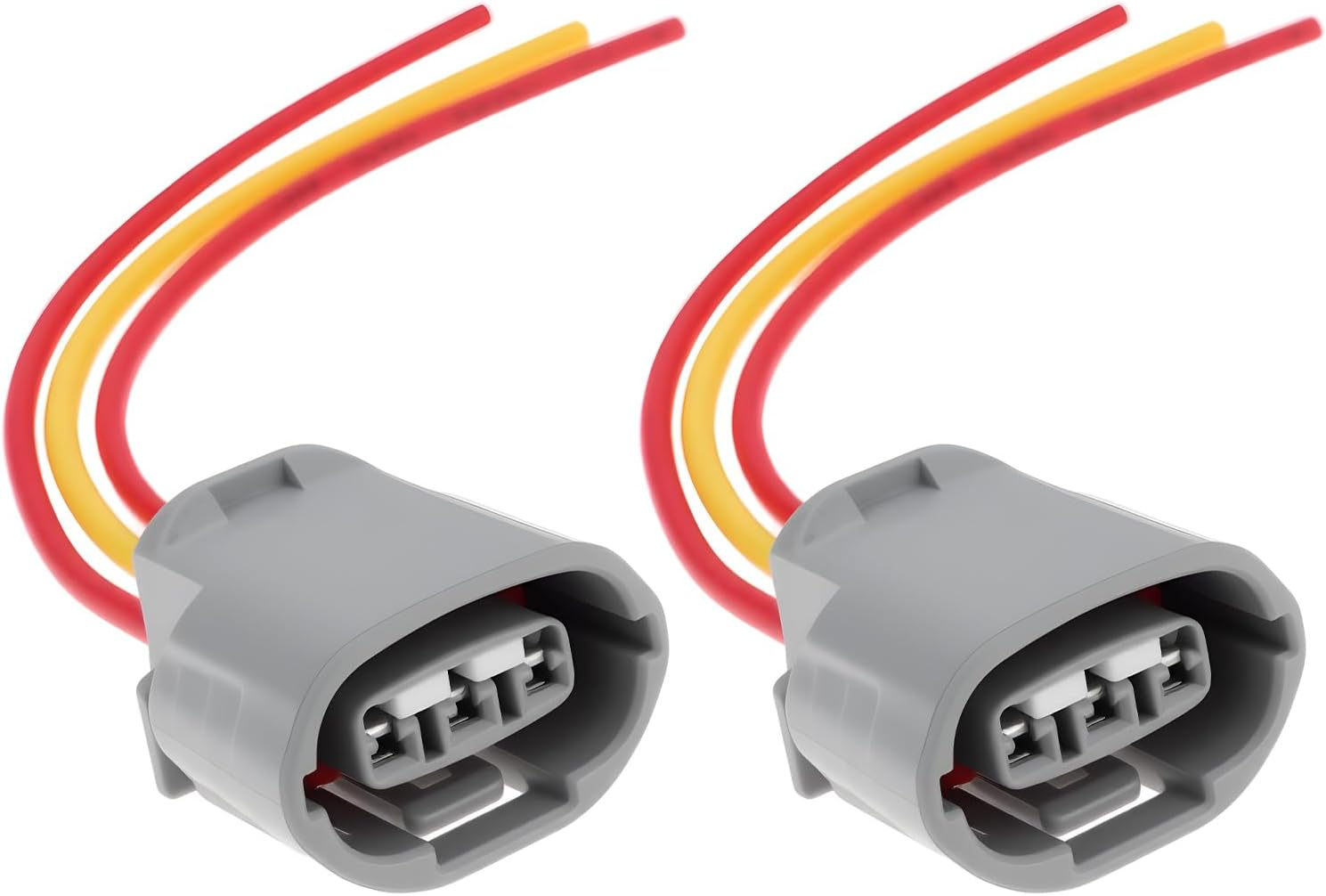 YINETTECH 2X Car Alternator Connector Plug 6189-0443 Compatible with Toyota Compatible with Acura 3-Pin image number 2