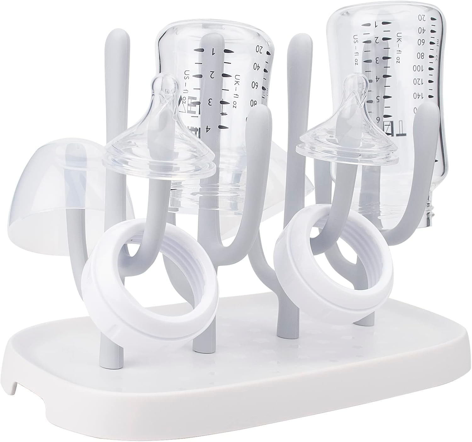 Baby Bottle Drying Rack, Space Saving Bottle Dryer Holder for Bottles, Nipples, Pump Parts, Cups
