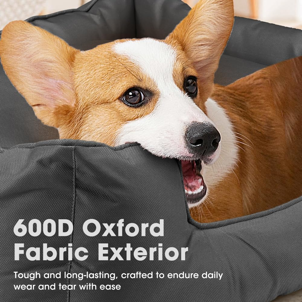 Waterproof Dog Bed for Medium Large Dogs, 600D Oxford Dog Sofa Bed Tough with Removable Cover, Non-Slip Bottom Pet Bed Easy Clean, Scratch Resistant Orthopaedic Pet Sofa, Black, XL image number 5