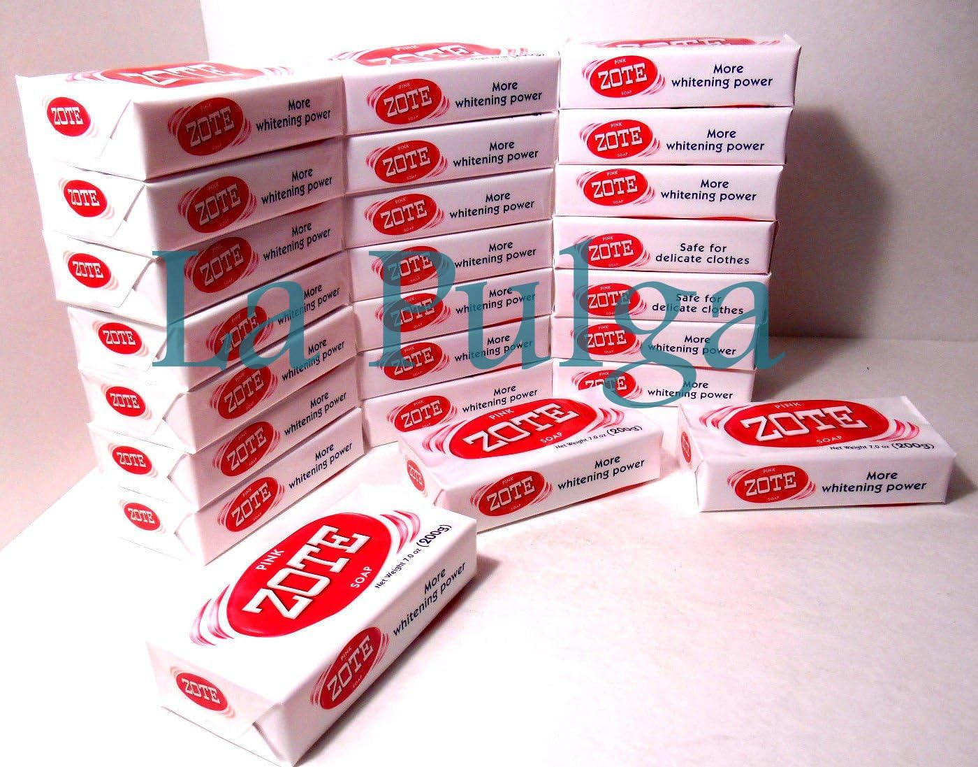 ZOTE Jabon Rosa Laundry Soap 200G Each Rosa/Pink Ropa Made in Mexico 25 Pcs image number 1