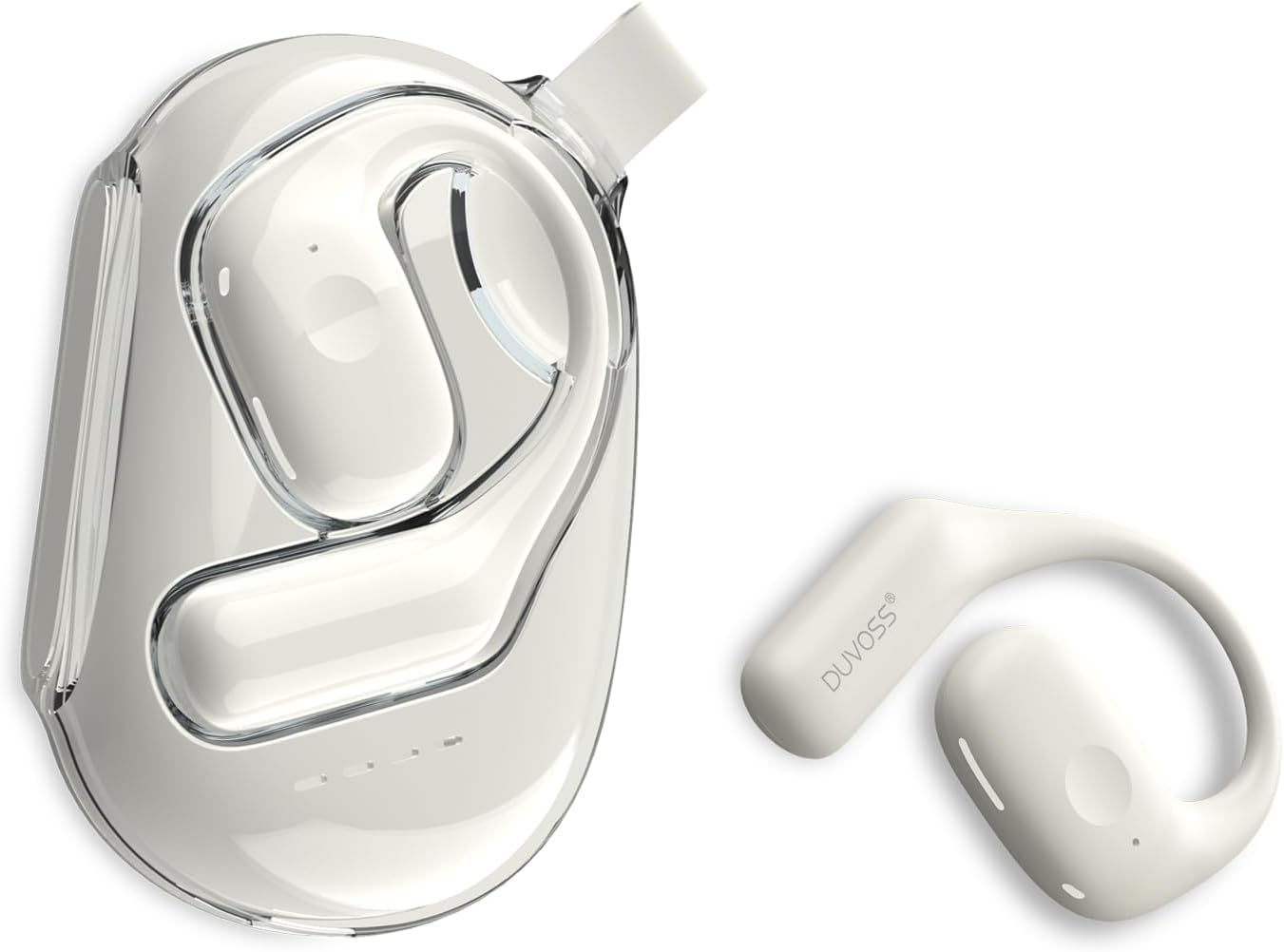 DUVOSS Open-Ear Headphones, True Wireless Earbuds with Microphone, Lightweight, Bluetooth 5.3 Headphones with IPX4 Waterproof, Headsets with Ear Hooks, Air Line Sports Earphones for Workouts Running image number 5