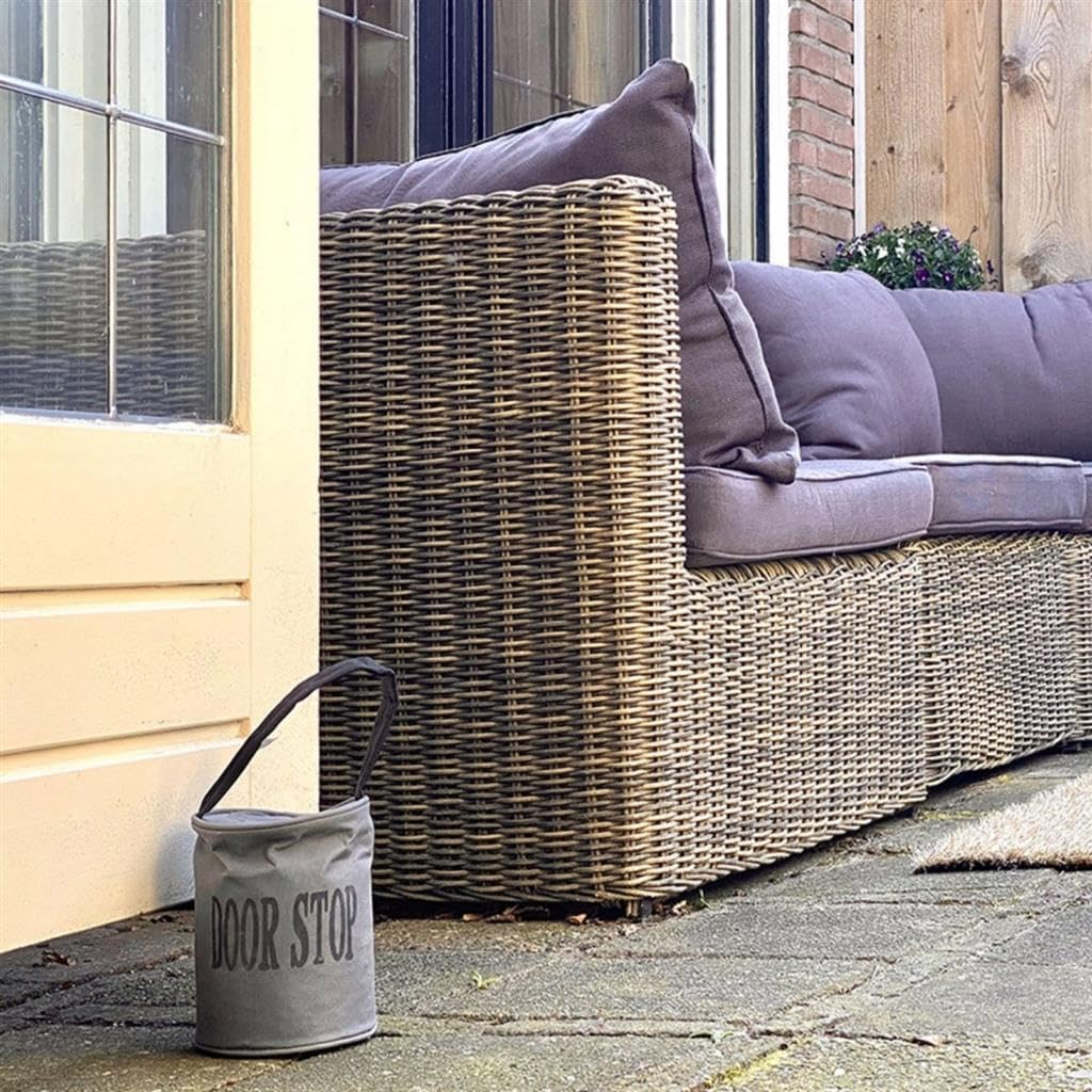 Esschert Design USA LH119 Fabric Doorstop with Handle Gray