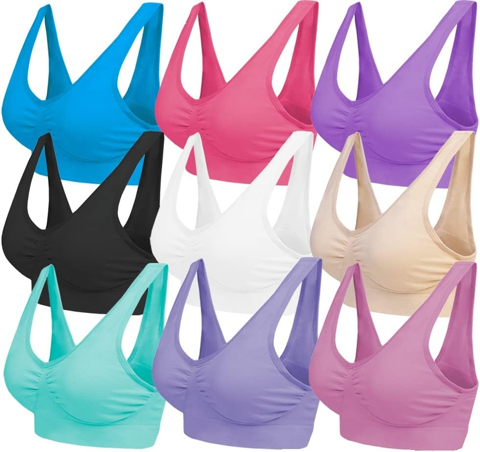 Blu Apparel Multipack Seamless Comfort Bras for Everyday Wear Non Padded No Underwire Maternity Sleep Bra