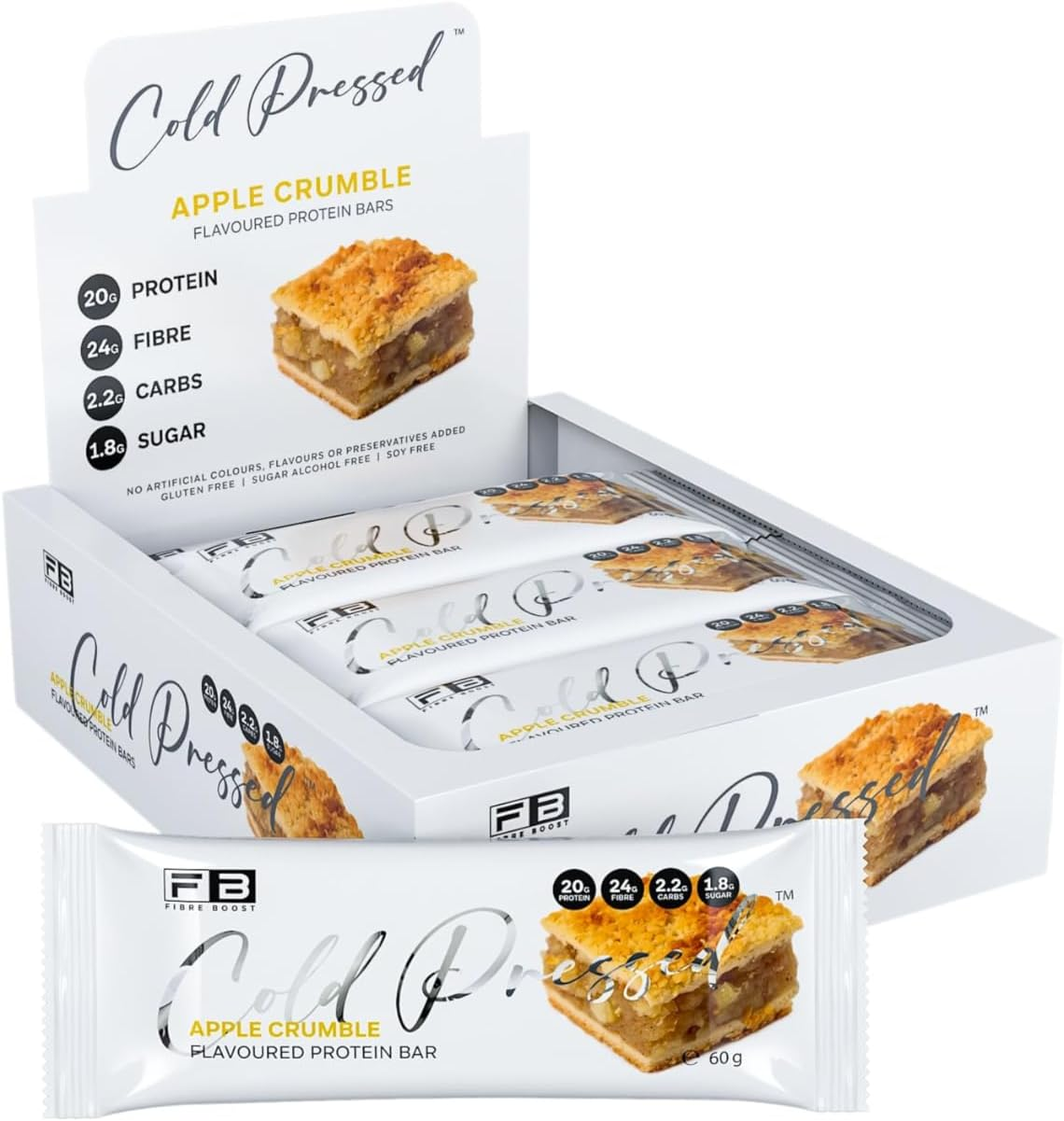 Fibre Boost Cold Pressed Apple Crumble Flavoured Protein Bar image number 1