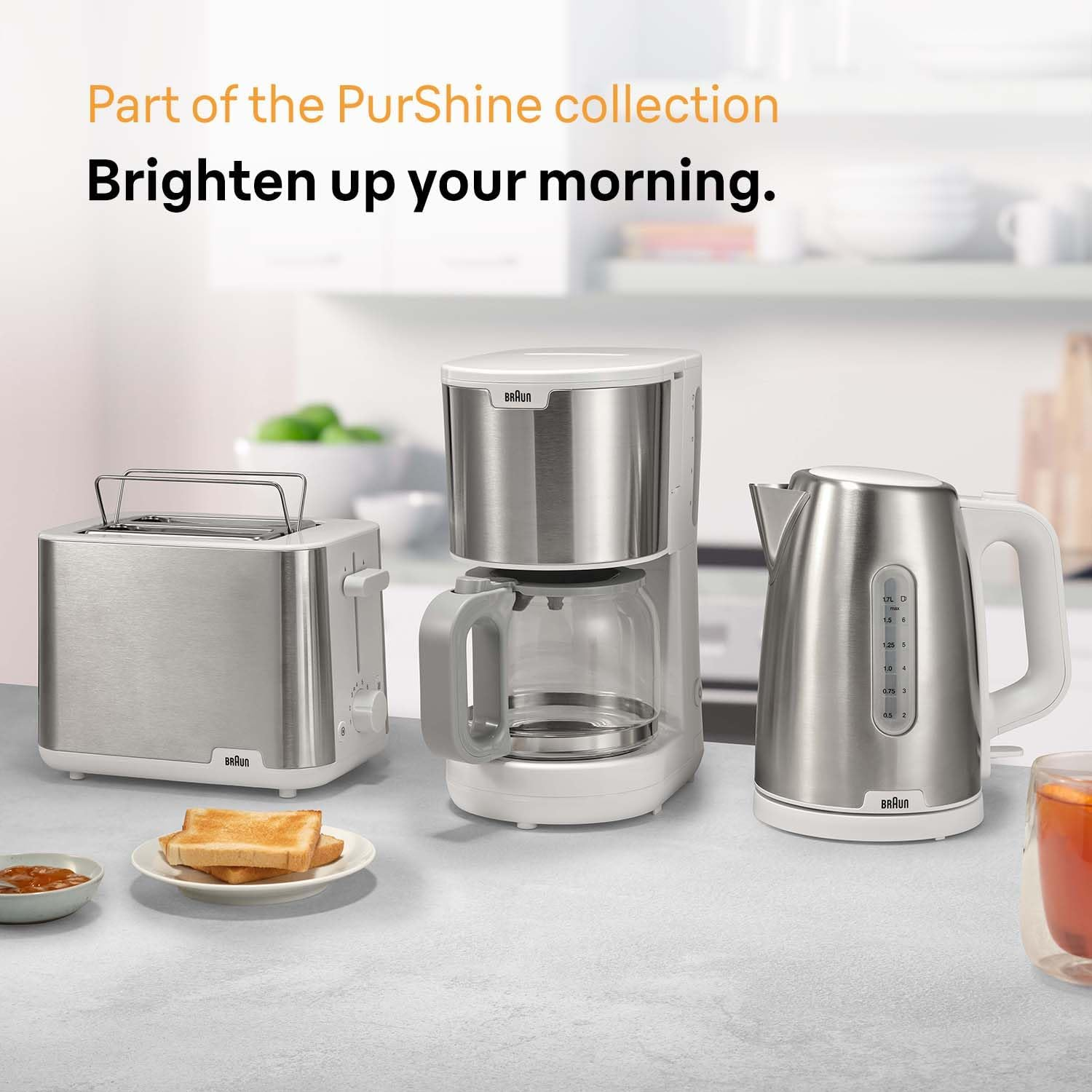 Braun Purshine KF1500WH, Coffee Filter Machine with Optibrew System, anti Drip Function, Safety Auto Shut-Off, 10 Cup Aroma Carafe Capacity, 1000W, White - White image number 4