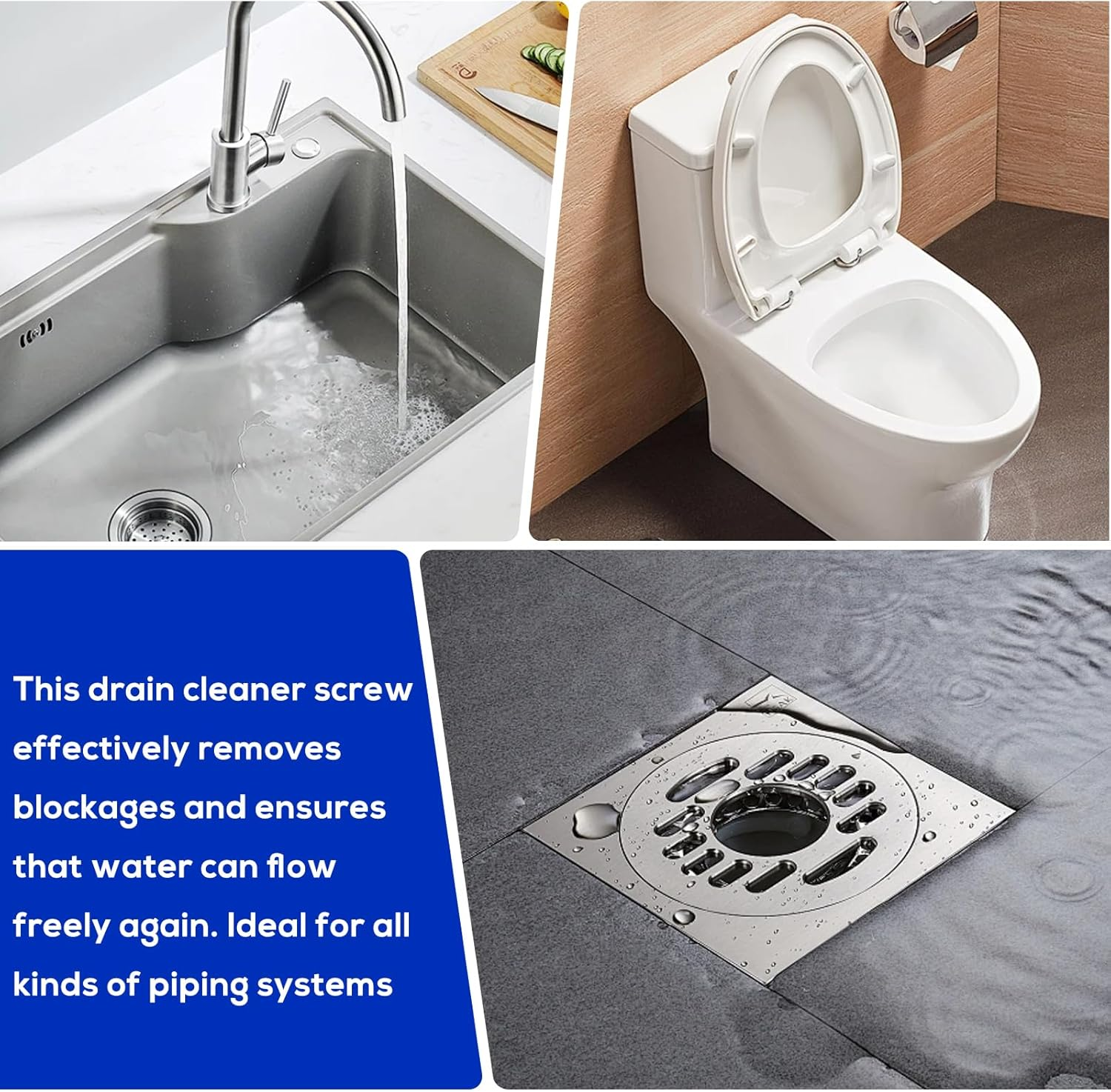 Pipe Cleaning Spiral 5 M Diameter 12 Mm, Drain Cleaner Spiral, Spiral Drain Pipe Cleaning with Electric and Manual Adapters, Drain Spiral Pipe Cleaning Shaft, Pipe Cleaner Pipe Cleaning Device image number 4