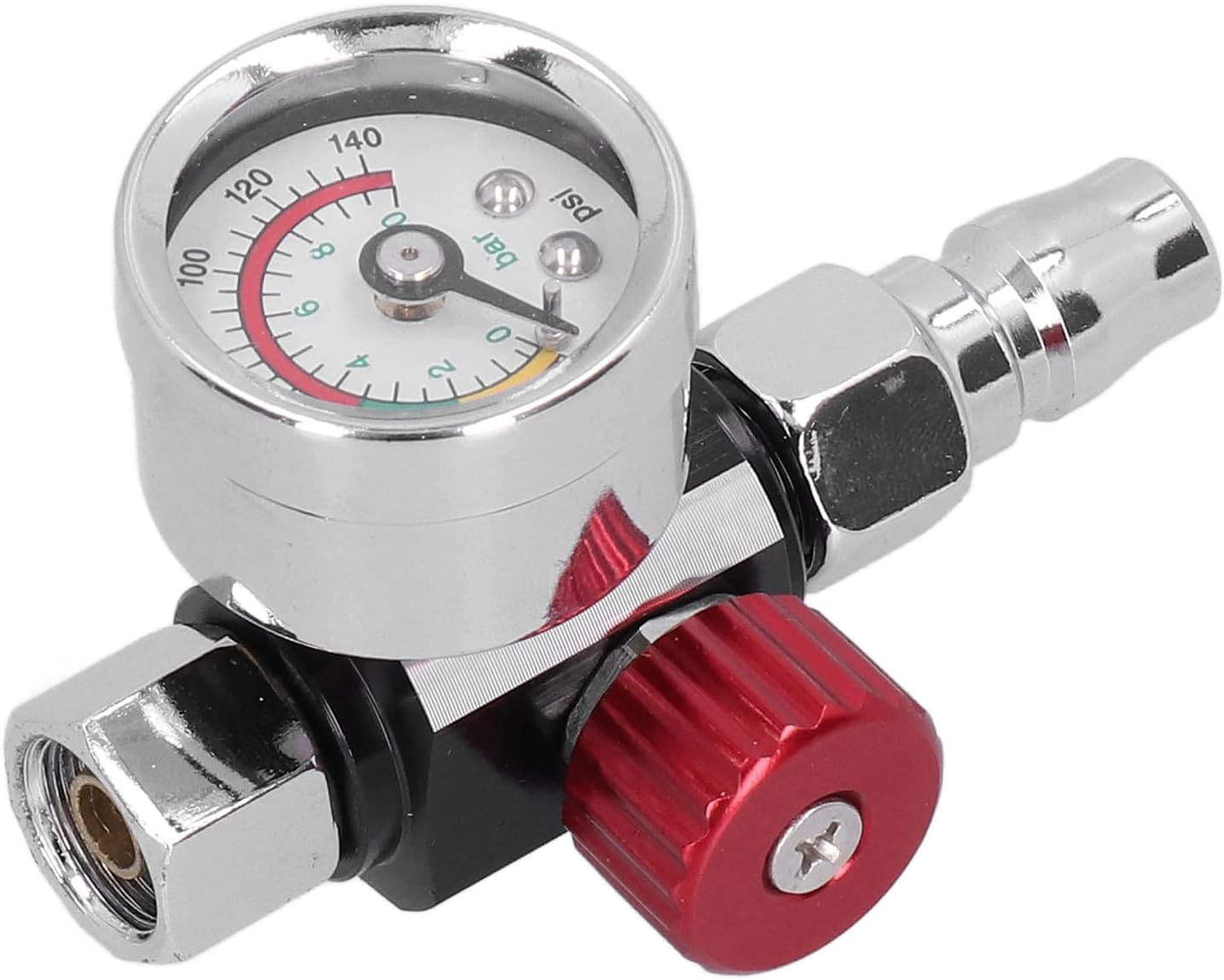 G1/4In Thread Spray Paint Gun Air Pressure Regulator Adjusting Valve for Professional Paint Lovers or New Starter 0 to 140Psi/0 to 10Bar image number 3