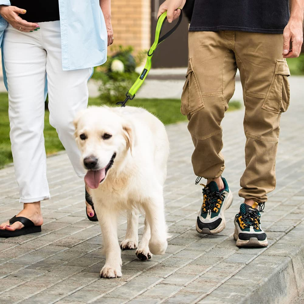 Puppydoggy Short Dog Leash 18In Padded Handle Dog Lead with 3 Reflective Thread for Large Medium Dogs Heavy Duty Dog Rope Pet Leash for Walking Training 18 in X 1 in (Pink 1 Pack) image number 4