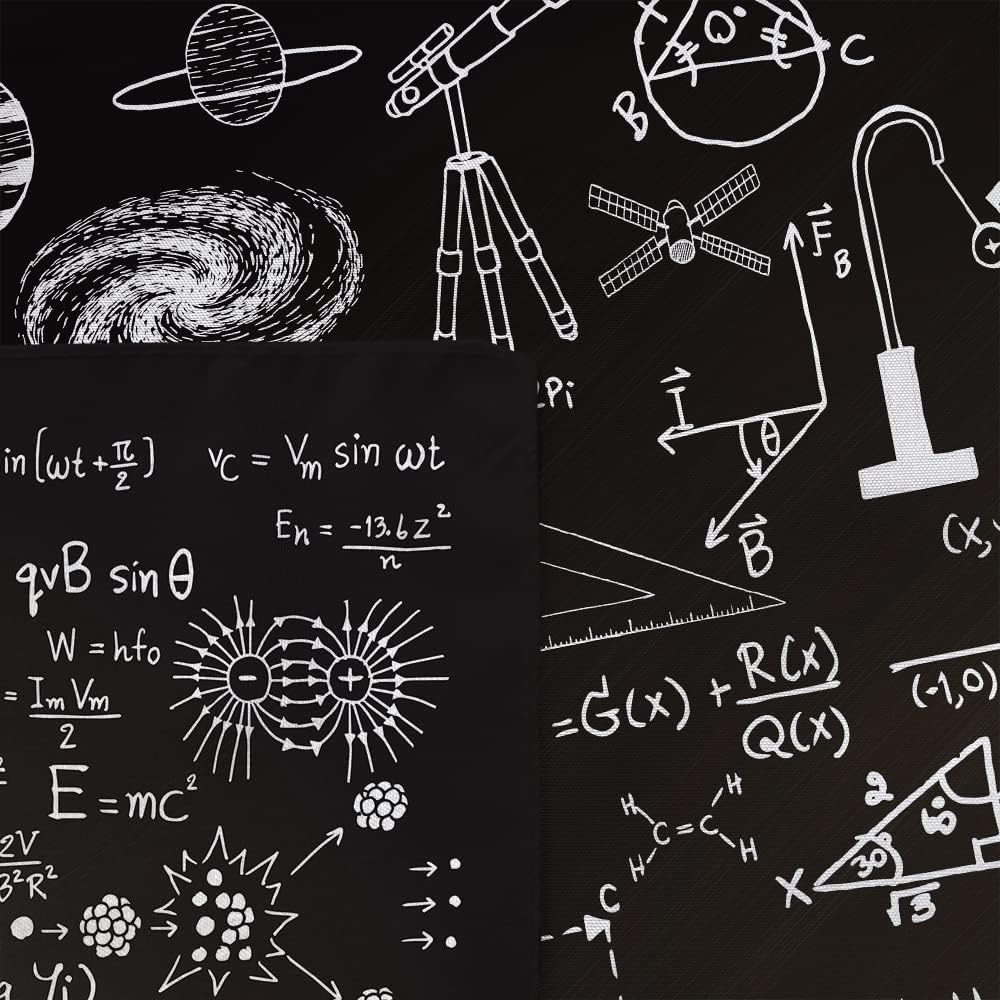 Classroom Tapestry for Science Lab Backdrop Decorations, Math Science Theme Table Cloth Tapestries Wall Hanging for Bedroom College Dorm Living Room School Decor 80X60", Education Poster Blanket image number 3