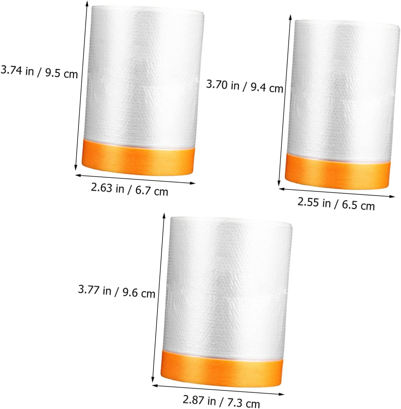 6 Rolls Self-Adhesive Masking Tape Film Covering Films for Painting Protection Dust Protection 30Cm&times;30M 55Cm&times;25M 55Cm&times;30M Multipack for Automotive and Furniture image number 4