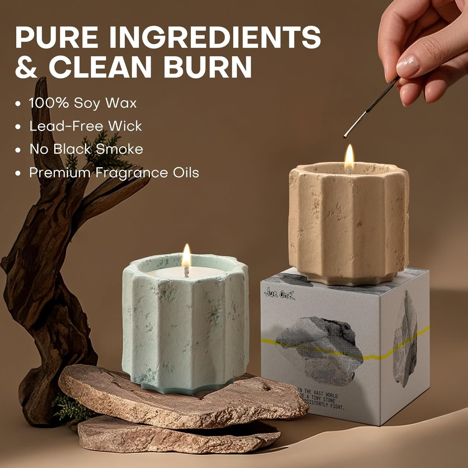 Scented Candles Set for Home, 6 Pack Natural Soy Wax Candle Gift Set, Non-Toxic Cement Jar Candles, Luxury Aromatherapy for Stress Relief, Highly Scented image number 4