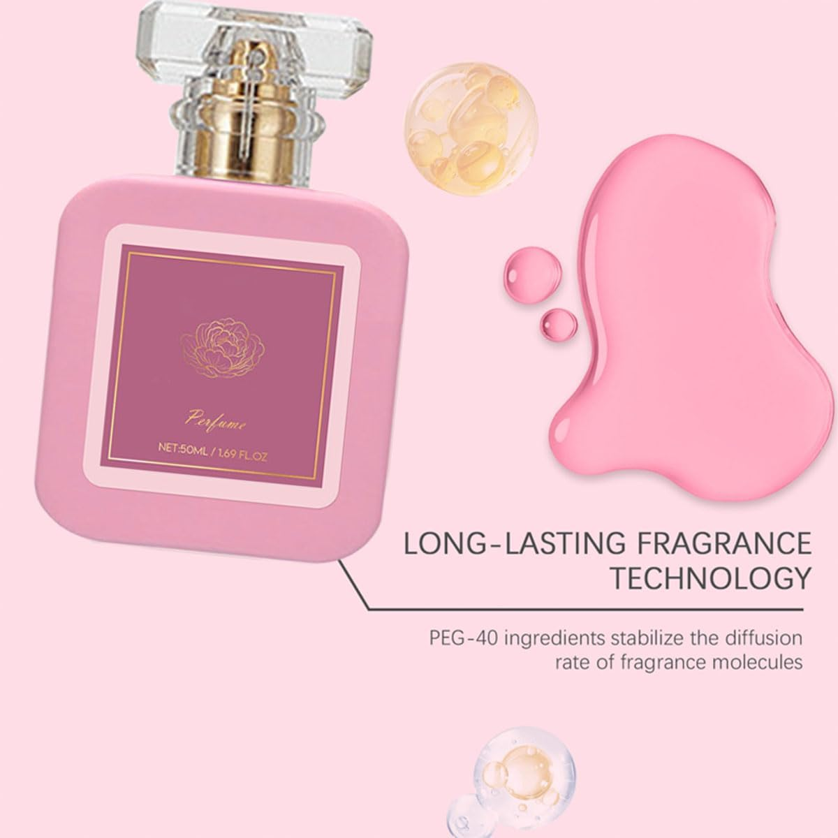 Fresh & Long-Lasting Marshmallow Blush Perfume for Women,Women'S Strawberry Candy Sweet Vitality Perfume Long-Lasting Fresh Sweet (1PCS) image number 3