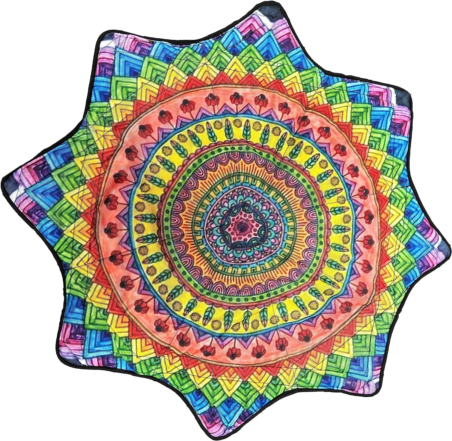 Mougee Mini Star Spinning Cloth - 24" Diameter - Smaller Size for Smaller Hands and Easier Spinning (Unicorns) image number 1