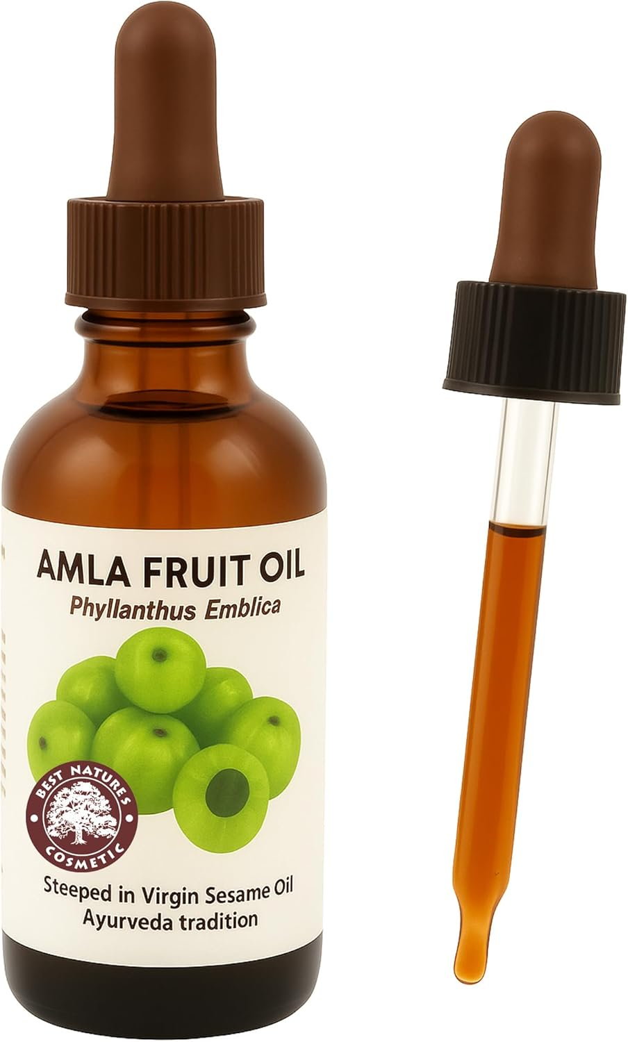 Best Nature'S Cosmetics Pure & Natural Indian Amla Oil, Indian Gooseberry Oil, Nourish the Scalp, Condition Dry and Brittle Hair, for Strong and Shiny Hair 2 Fl Oz / 60 Ml image number 5