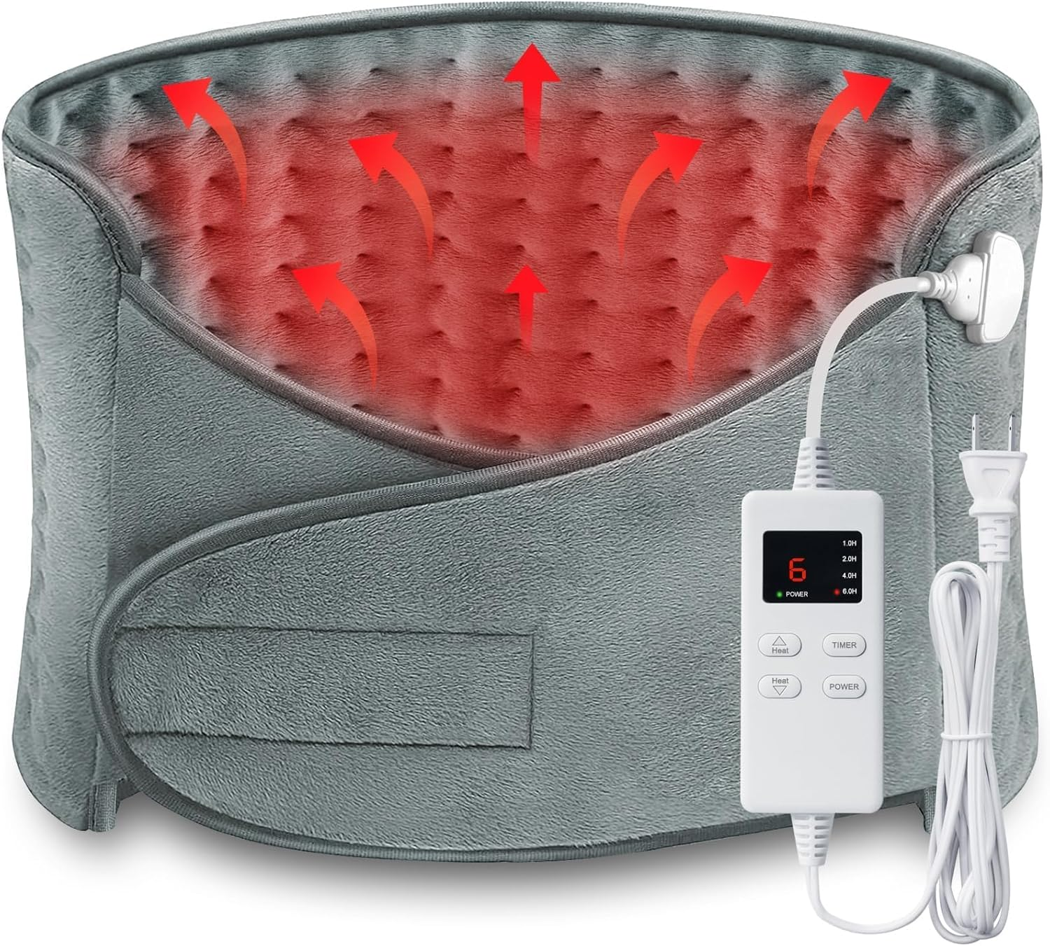 Sika Deer Heating Pads for Back Pain and Cramps Relief 49"X12" Large Menstrual Heating Pad for Period, Upgraded 4 Timer Auto off & 6 Heat Level Electric Heat Pad for Abdominal Neck Shoulder Pain Relief.