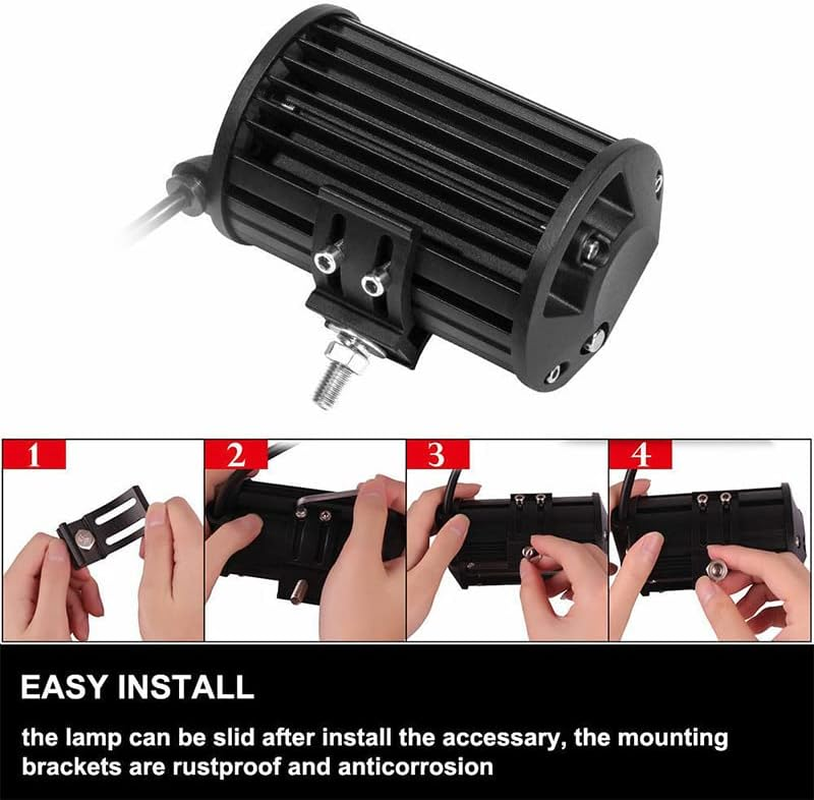 AIMALL 2X Mounting Brackets Rotating Slide Base Mounts AL Alloy for LED Work Light Bars - Universal Slide Base Mounts, Durable for Off-Road & Work Lighting image number 4