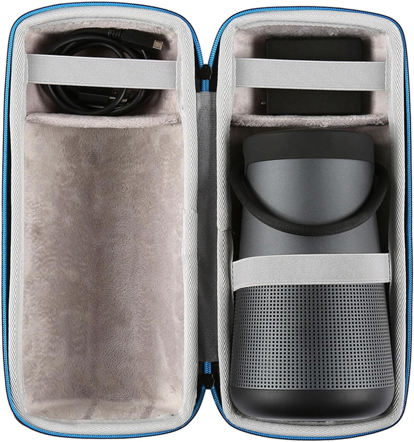 Levigo Bluetooth Speaker Portable Protective Hard Case Compatible with Bose Soundlink Revolve Shockproof Small Bottle Storage Bag image number 2