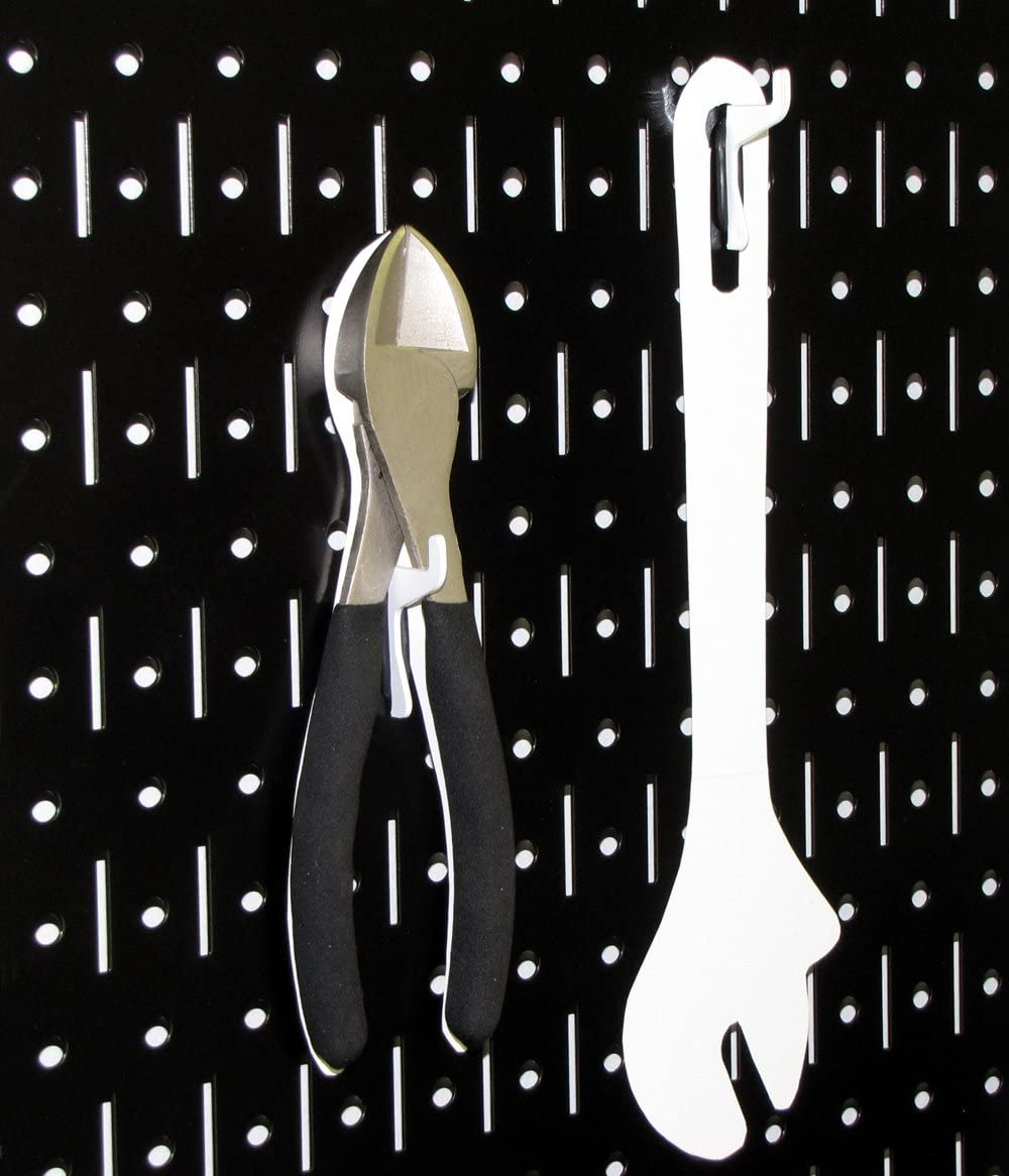 Wall Control 30-WGL-200 BB Metal Pegboard Utility Tool Organizer Storage Kit - Black Pegboard & Black Accessories image number 1