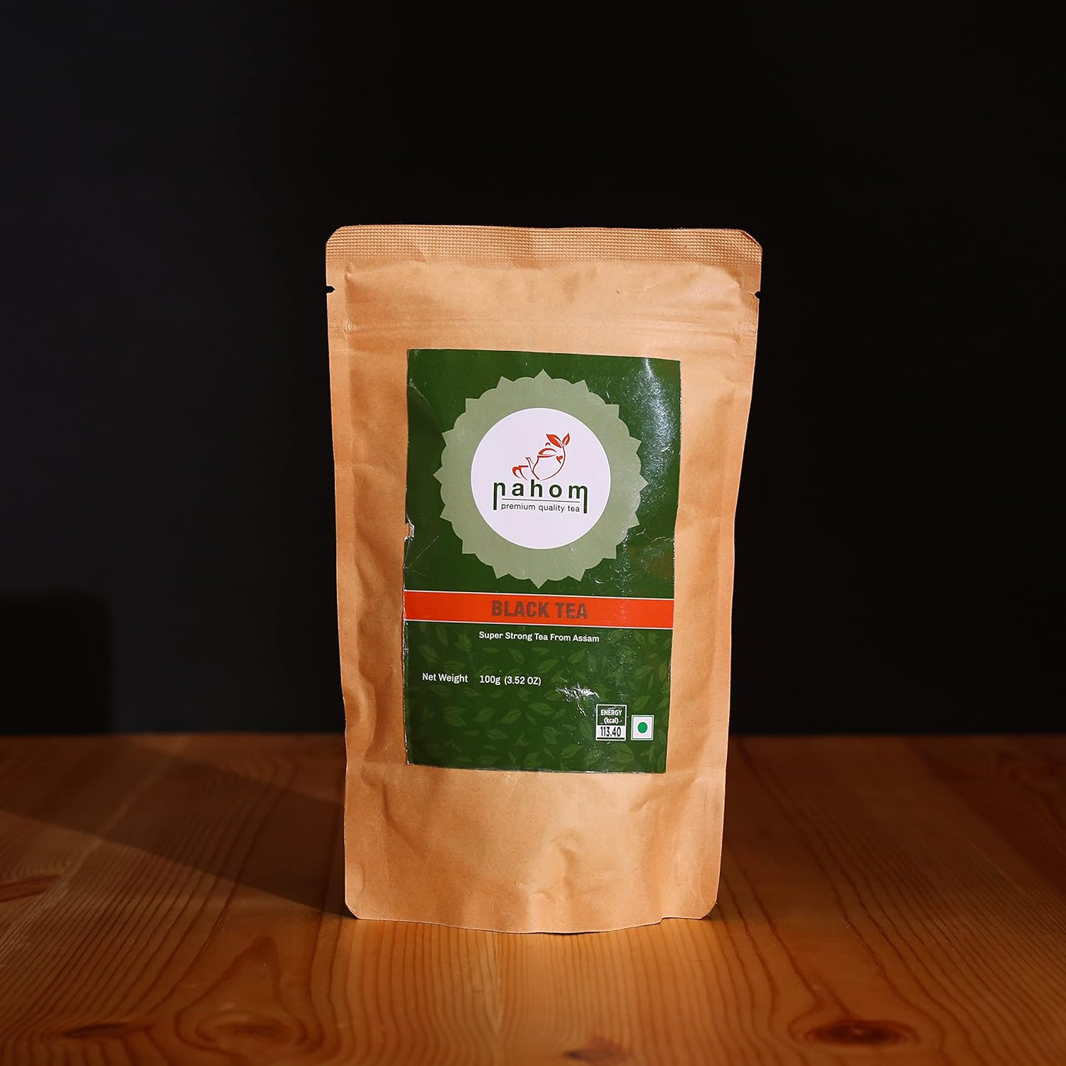 NAHOM Premium CTC Assam Black Tea & English Breakfast Tea | Strong, Full Bodied, Bold, Delicious| Perfect for Kombucha, Iced Tea & Irish Breakfast Tea - 3.53Oz | 100G - Pouch image number 2