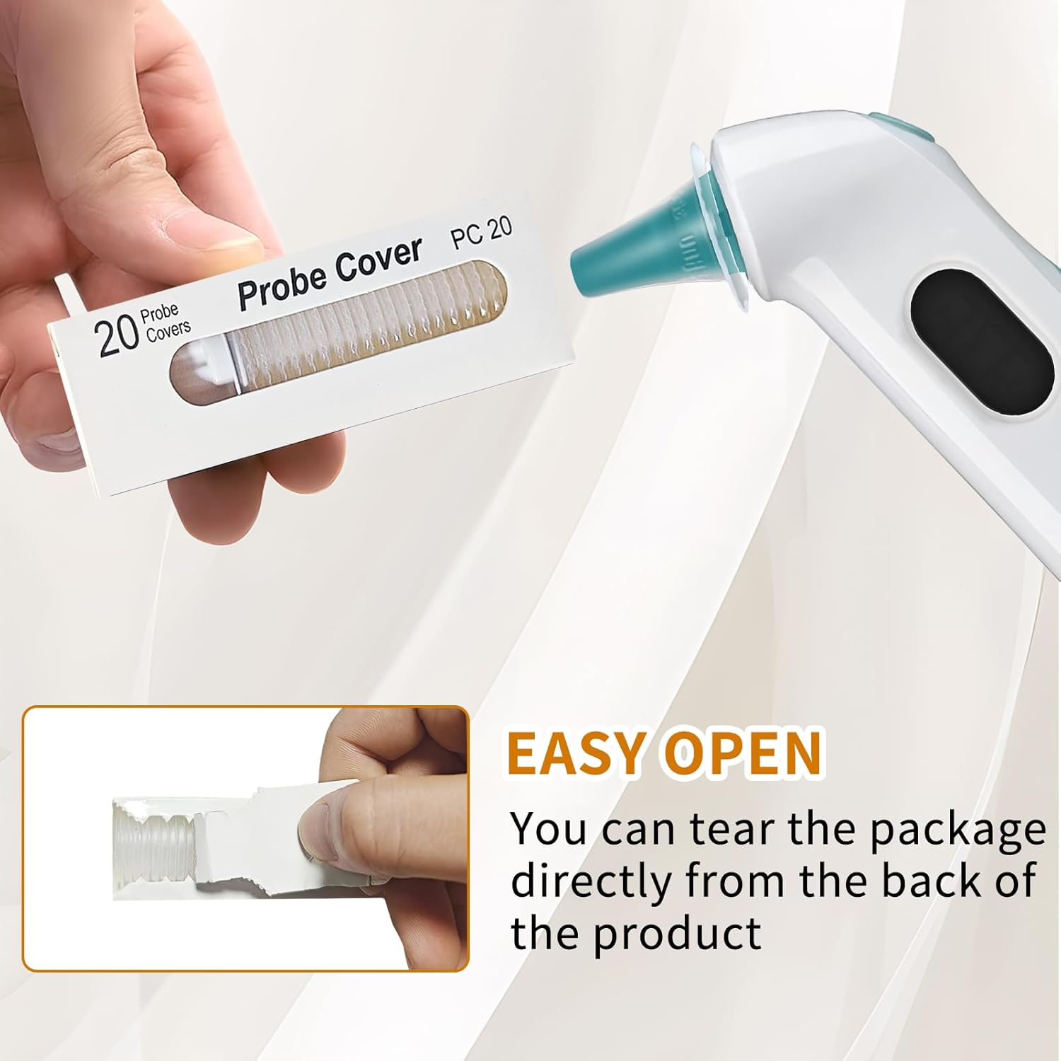 Ear Thermometer Probe Covers, 240 Pcs Ear Thermometer Refill Caps Lens Filters for Digital Ear Thermometers image number 3