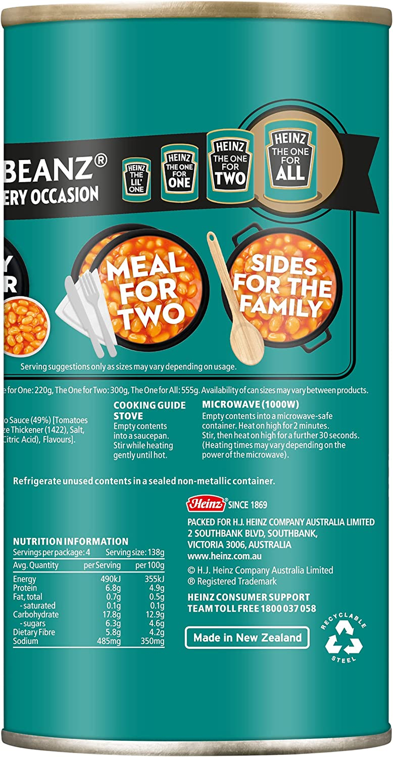 Heinz Beanz Baked Beans in Tomato Sauce Can 555G