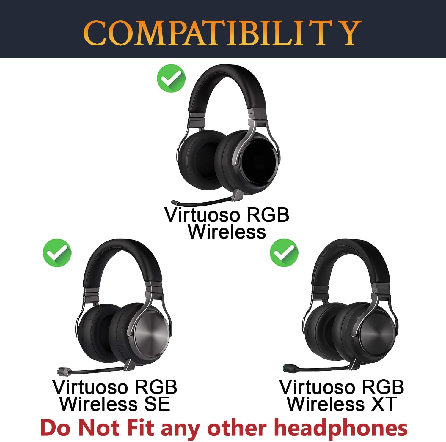 SOULWIT Mesh Fabric Earpads Replacement for Corsair Virtuoso RGB Wireless XT SE Gaming Headset, Ear Pads Cushions with High-Density Noise Isolation Foam, Added Thickness - Black