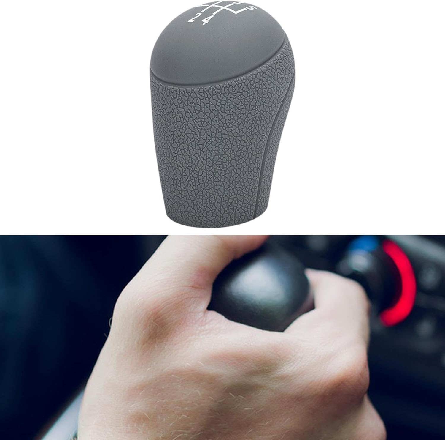 Car Gear Shift Knob Cover, Manual Gear Shift Knob Protector Silicone Universal for Cars, 5 Gears image number 4