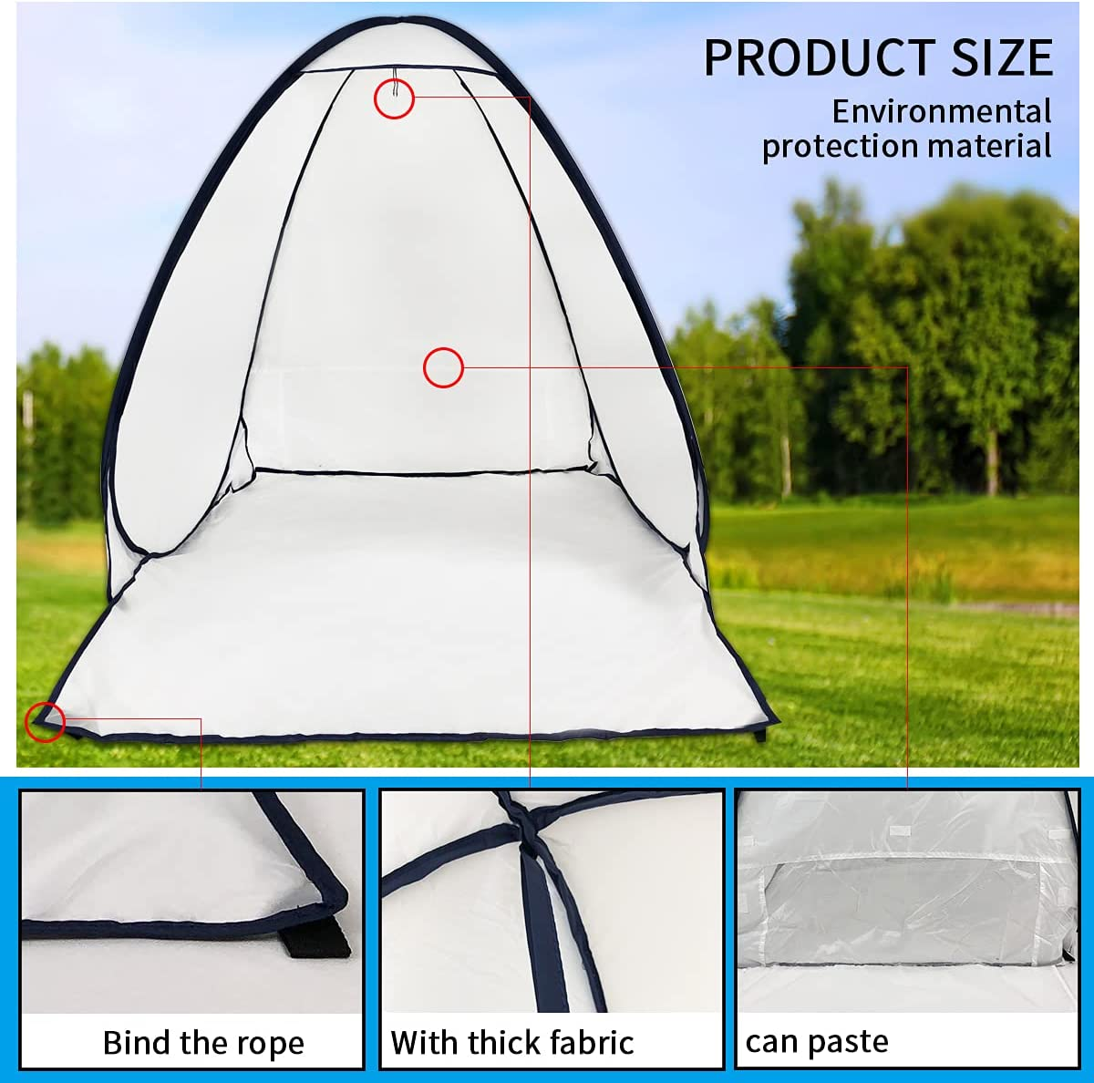 PLANTIONAL Portable Paint Tent for Spray Painting: 3.1X3.2X3.3Ft Small Spray Shelter Paint Booth for DIY Projects, Small to Medium Furniture image number 3