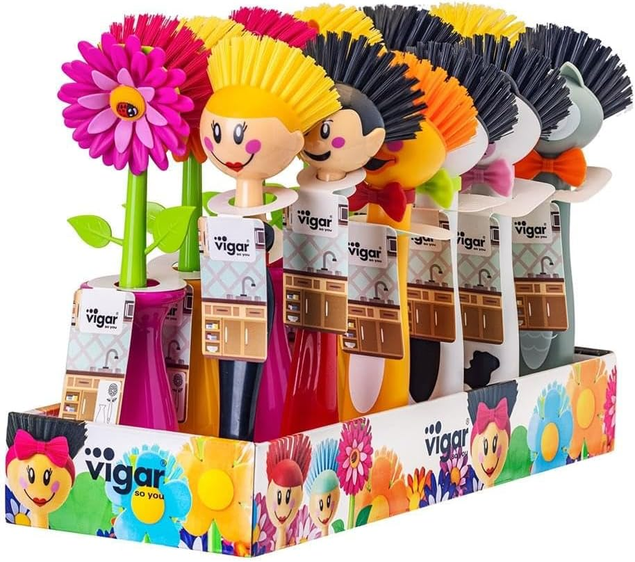 Vigar Funny Dish Brush, Assorted image number 1