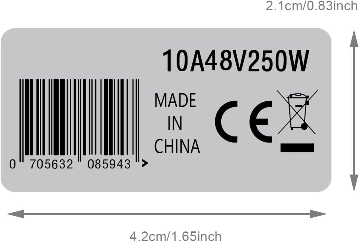 Emsea 10Pcs Mid Drive Motor Sticker 10A 48V 250W Motor Waterproof Sticker Decal 4.2X2.1Cm Motor CE Label Tags Compatible with BAFANG BBS02B BBS01 image number 4