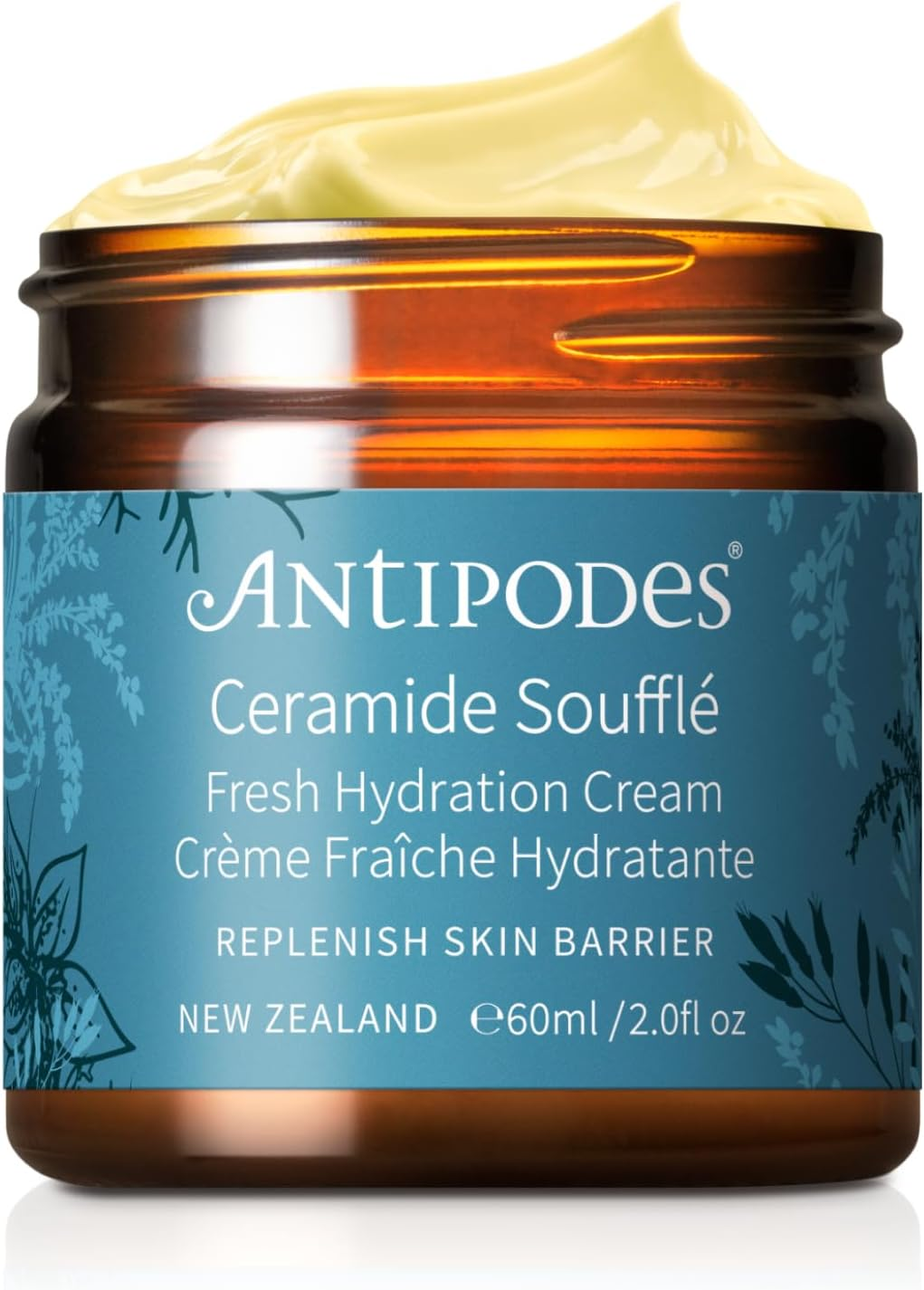 Antipodes Ceramide Souffl&eacute; Fresh Hydration Cream &ndash; 60 Ml | Light Whipped Moisturiser with Ceramides & Peptides | Supports Skin Barrier & Collagen