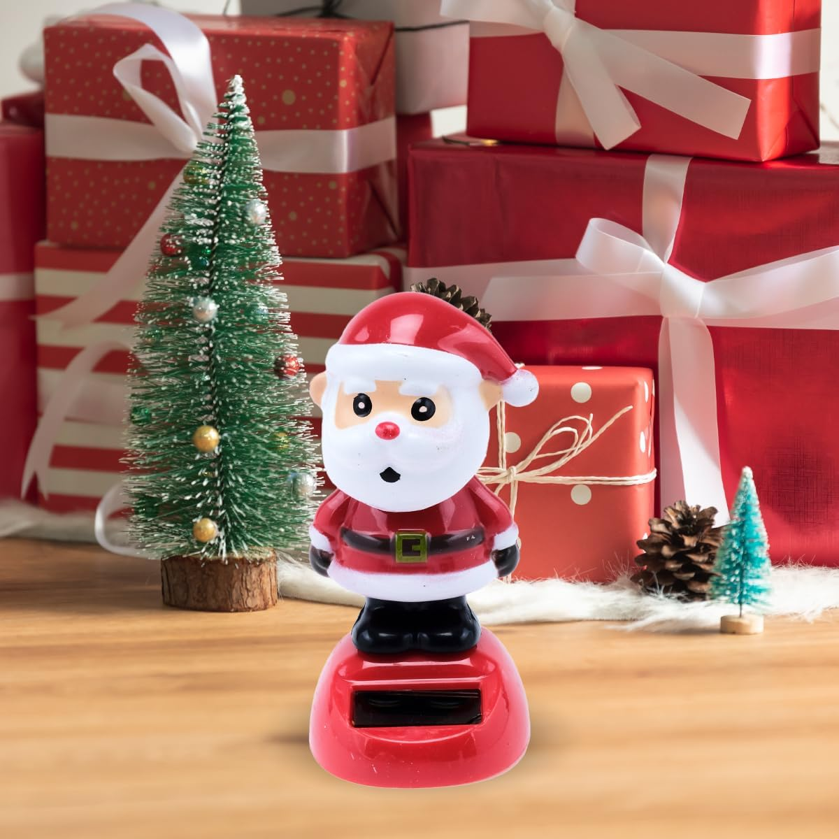 [6PCE] Christmas by SAS Christmas Dancing Character Toys, Solar Swinging, Playful Holiday Entertainment - 5Cm X 10Cm image number 5