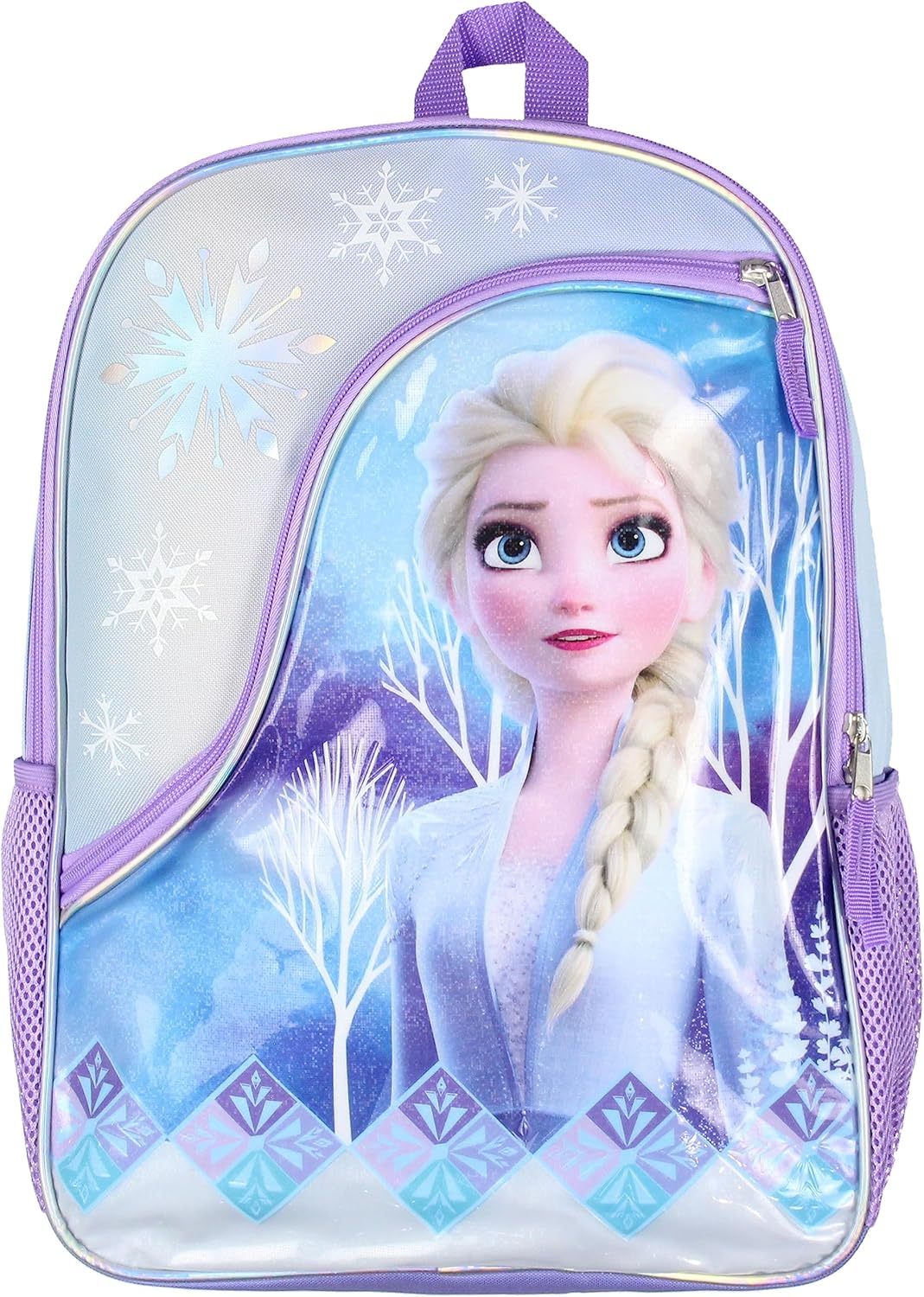 Disney Frozen Elsa 16" Girls Bag School Travel Backpack with Reflective Designs, Multicolored, One Size, Travel Backpacks image number 3
