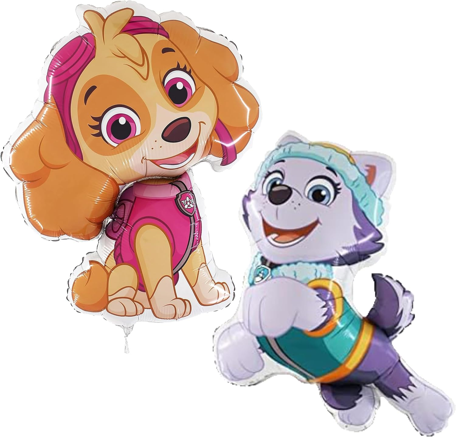 Toyland&reg; Pack of 2 - Paw Patrol Foil Balloon Pack - 1 X 81Cm (32") Skye & 1 X 86Cm (34") Avalanche/Everest Shaped Character Foil Balloons