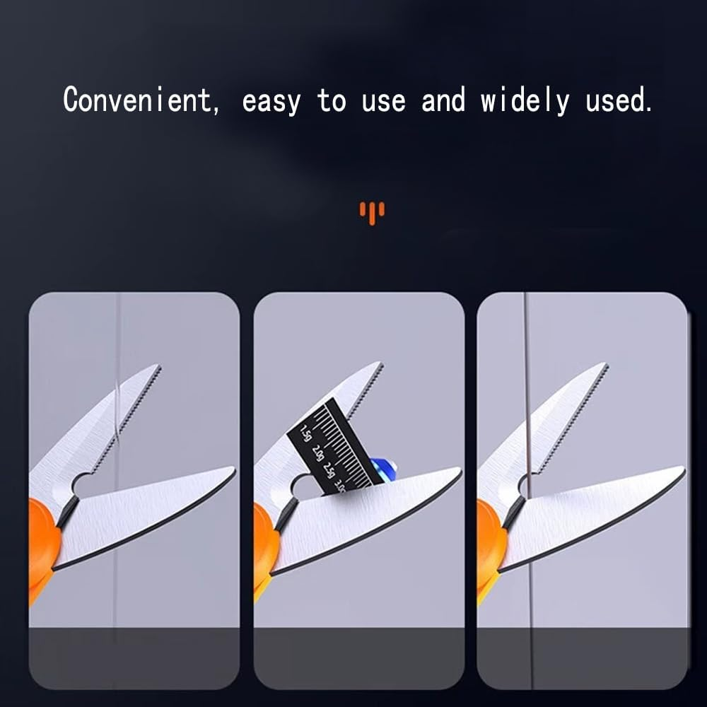 3 Pcs Fishing Scissors Fishing Scissor for Braided Line Finshing Line Cutter Multi Function Scissors Anti-Slip Serrated Edge Scissor image number 3
